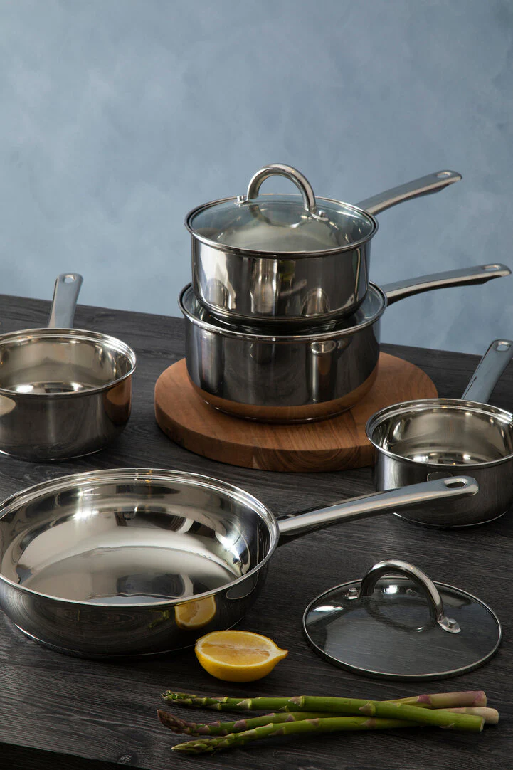 Crosse 5 Piece Stainless Steel Pan Set - Image 3