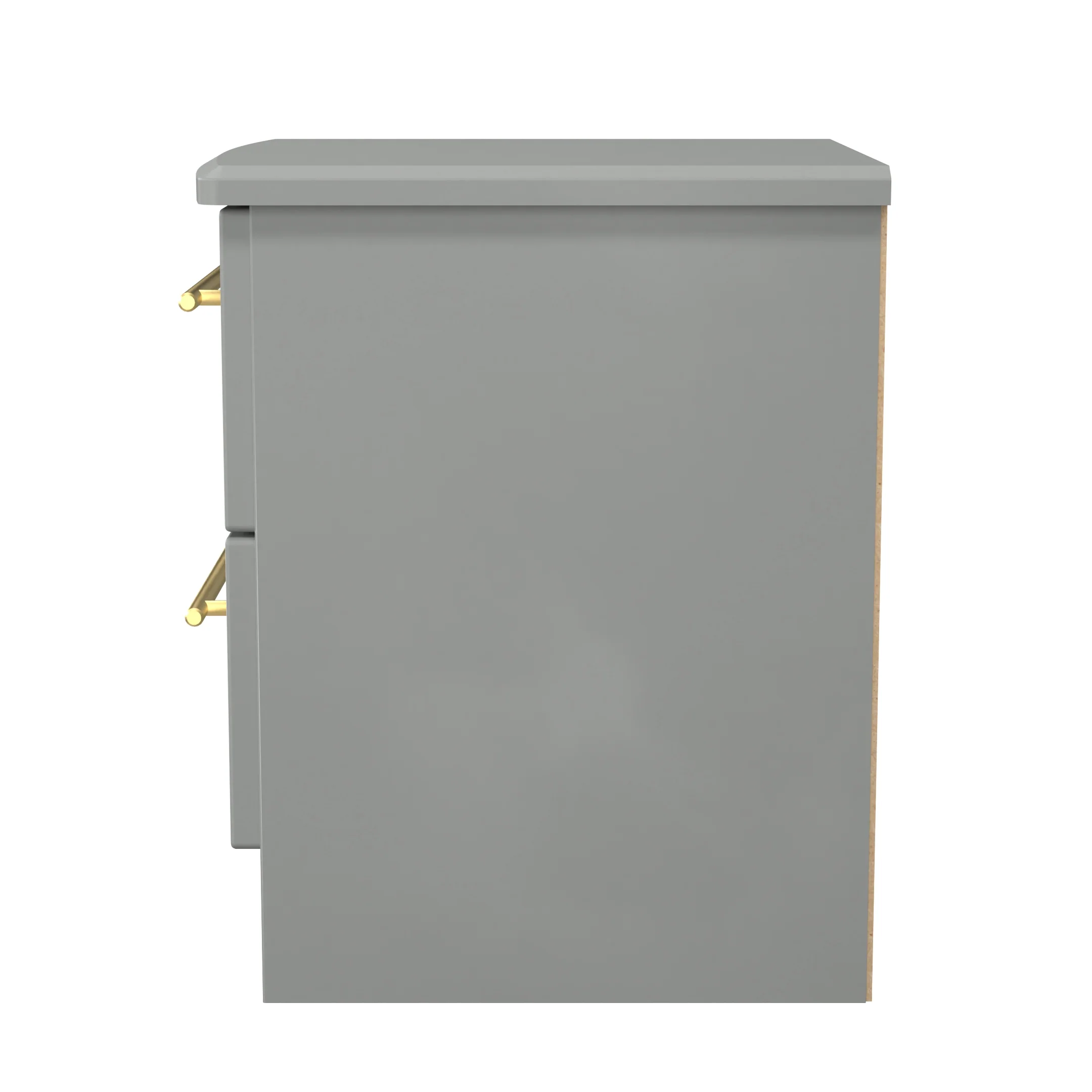 Ealing Ready Assembled 2 Drawer Bedside Cabinet in Dusk Grey - Image 2