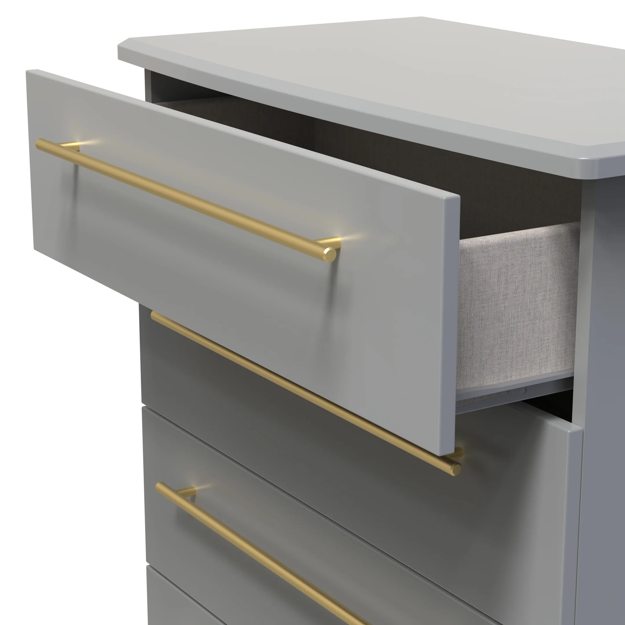 Ealing Ready Assembled 5 Drawer Chest in Dusk Grey - Image 10