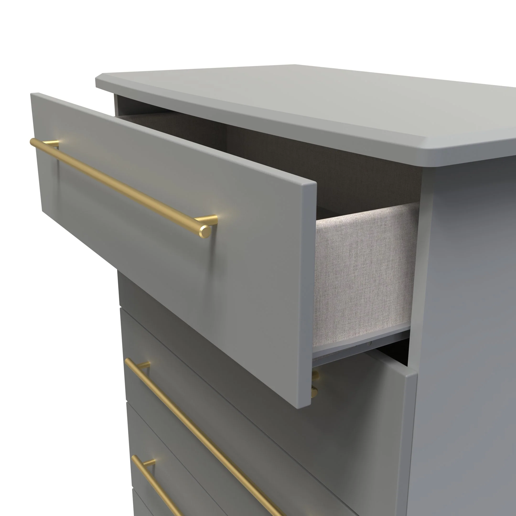 Ealing Ready Assembled 5 Drawer Chest in Dusk Grey - Image 11