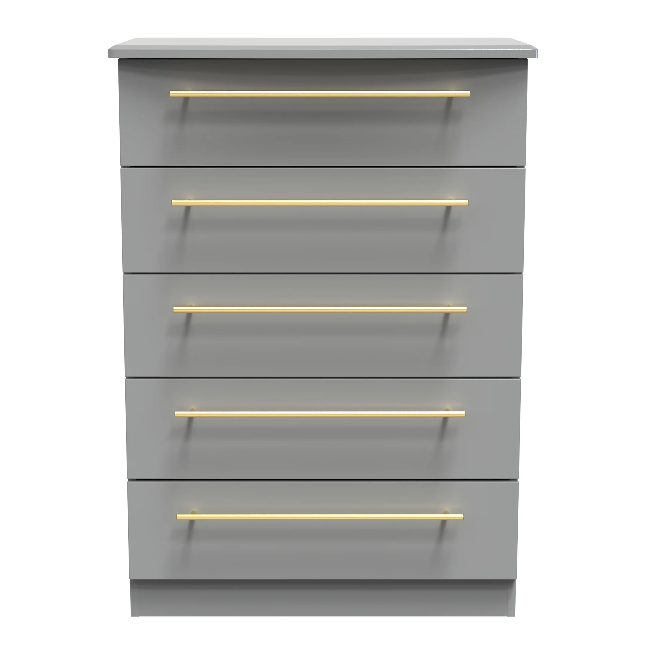 Ealing Ready Assembled 5 Drawer Chest in Dusk Grey - Image 2