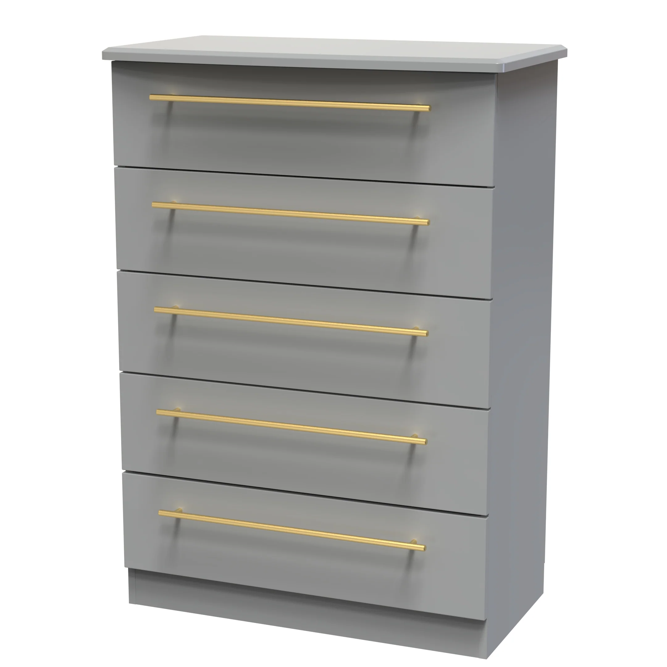 Ealing Ready Assembled 5 Drawer Chest in Dusk Grey - Image 6