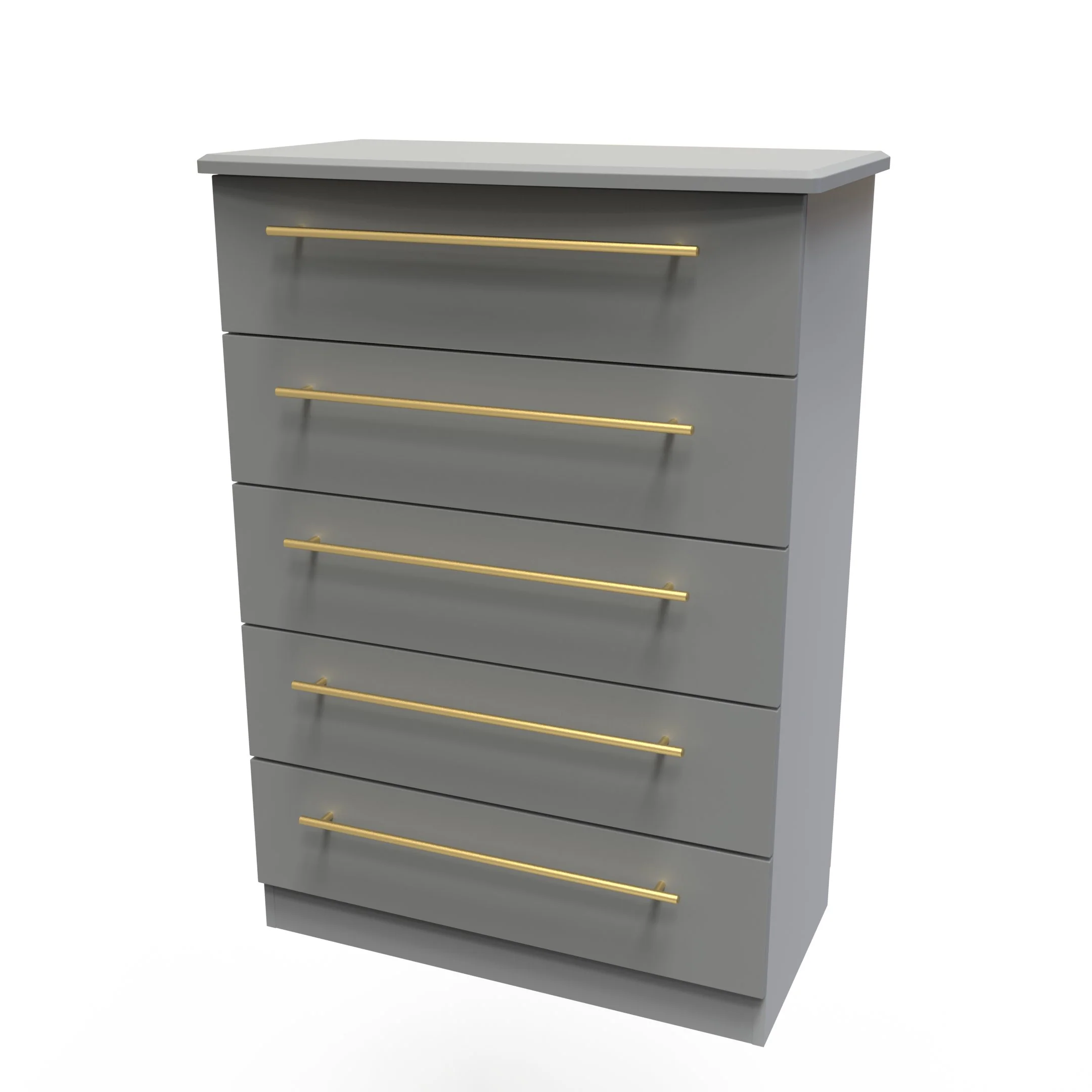 Ealing Ready Assembled 5 Drawer Chest in Dusk Grey - Image 7