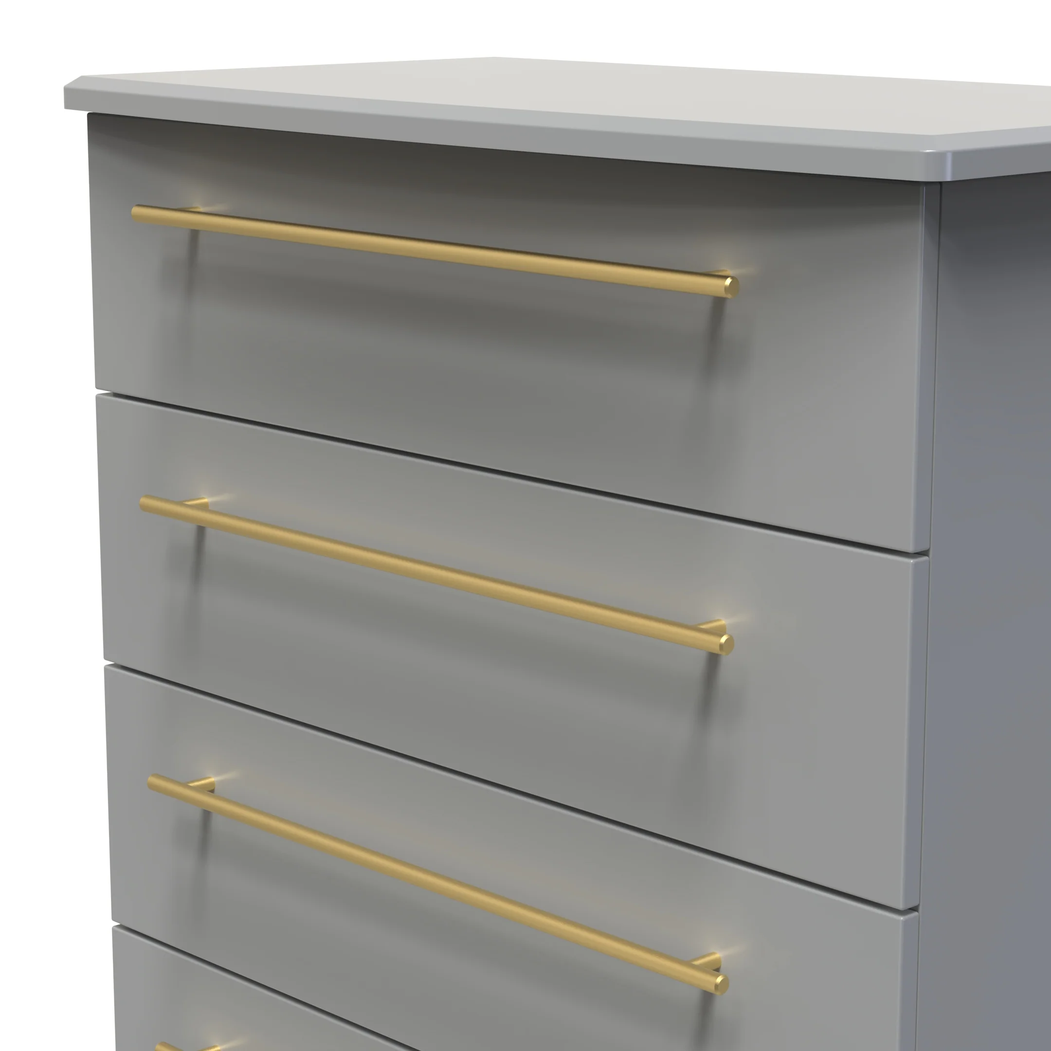 Ealing Ready Assembled 5 Drawer Chest in Dusk Grey - Image 8