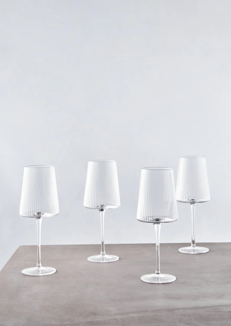 Eldon Set of Four Ribbed Wine Glasses MOB Packaging - Image 2