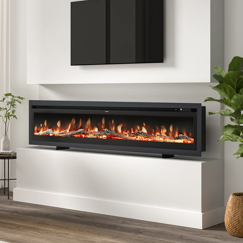 Electric Fireplace With Remote 12 Flame Colours 1800W - Image 4