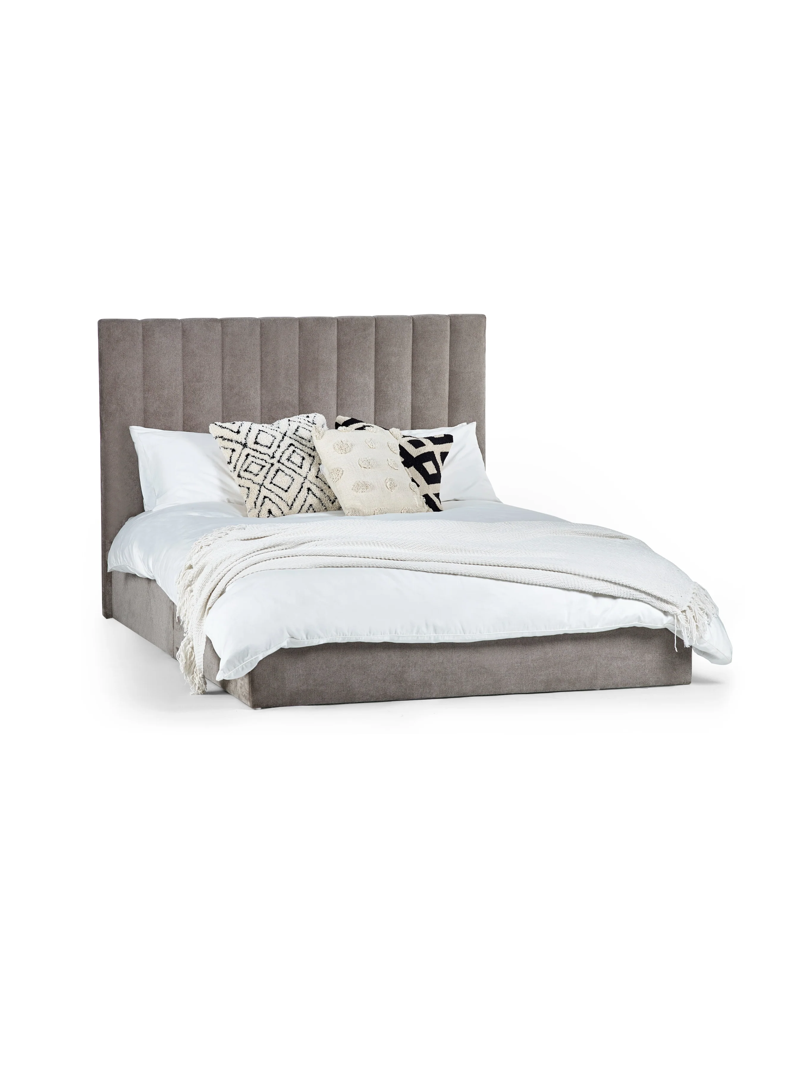 Eloise 150cm King Size Bed - Grey - Image 2