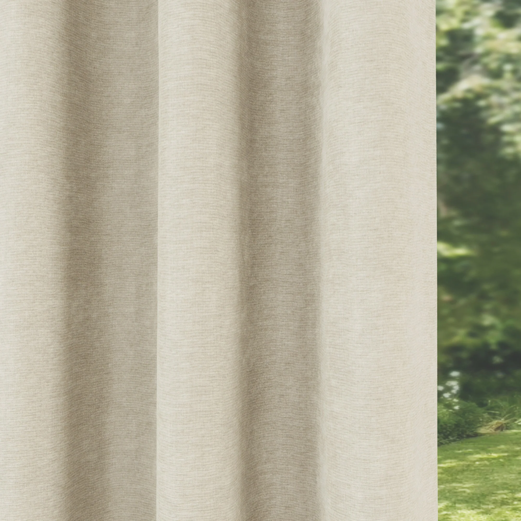 Enhanced Living Knightsbridge 100% Blackout, Thermal Cream Curtains With Eyelet Header - Pair - Image 3