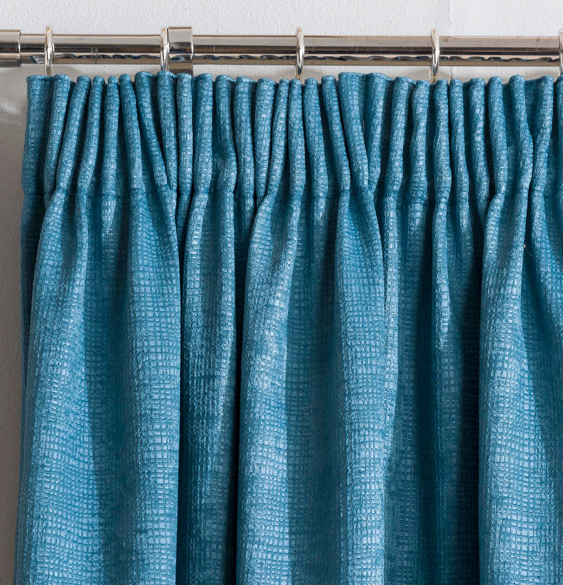 Enhanced Living Matrix Teal Tape Top Thermal Noise Reducing Dim Out Curtains - Pair - Image 3