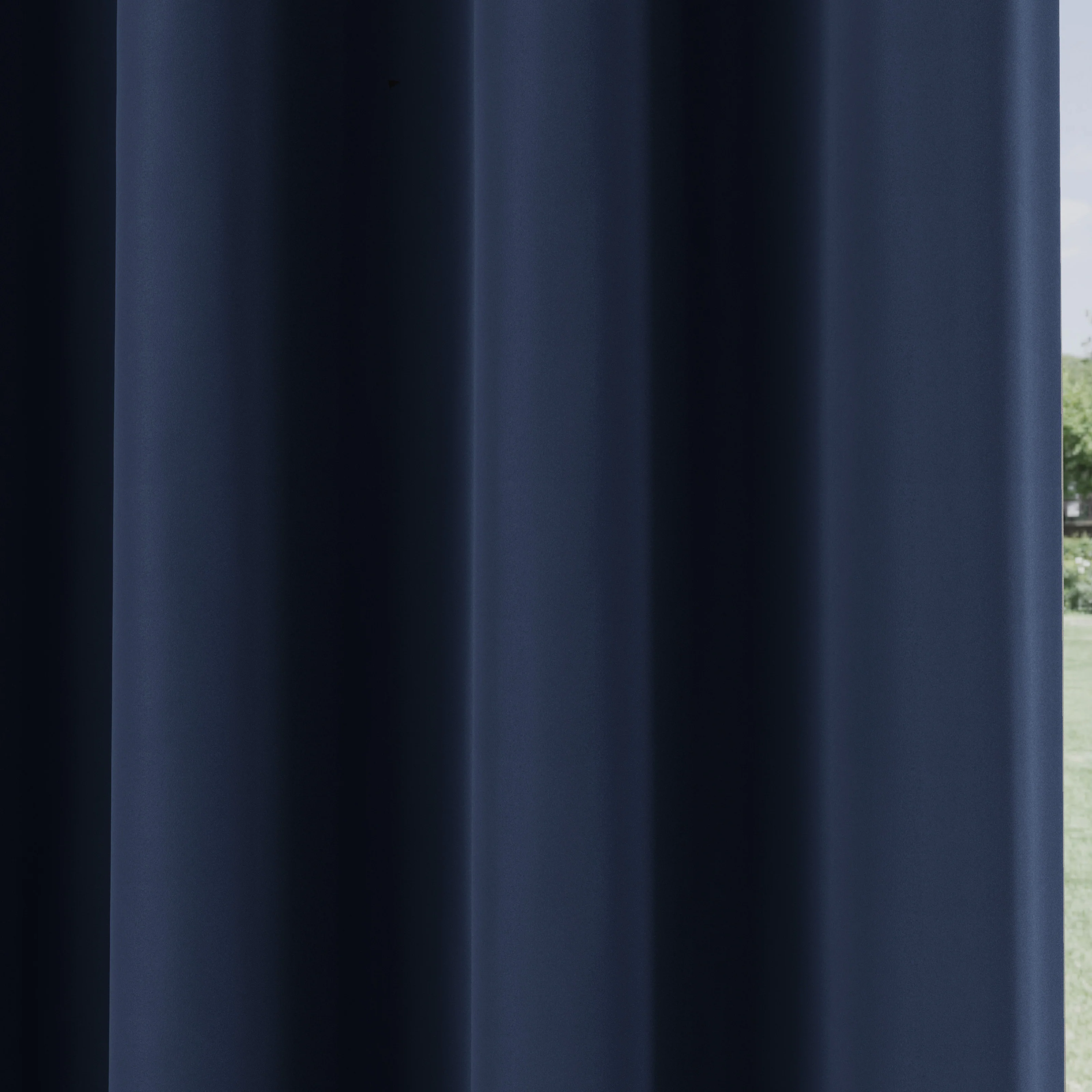 Enhanced Living Nightfall Plain Supersoft Navy Thermal Blockout Single Eyelet Door Curtain 168x214cm - Image 16