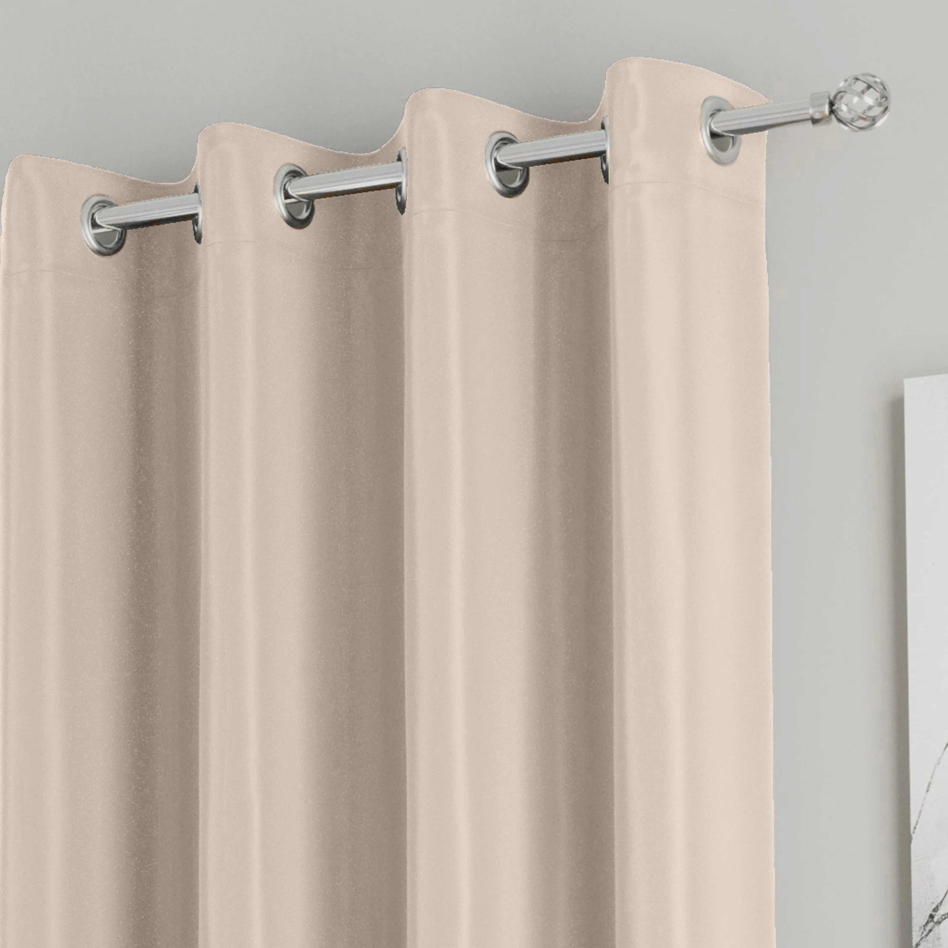Enhanced Living Nightfall Plain Supersoft Navy Thermal Blockout Single Eyelet Door Curtain 168x214cm - Image 2