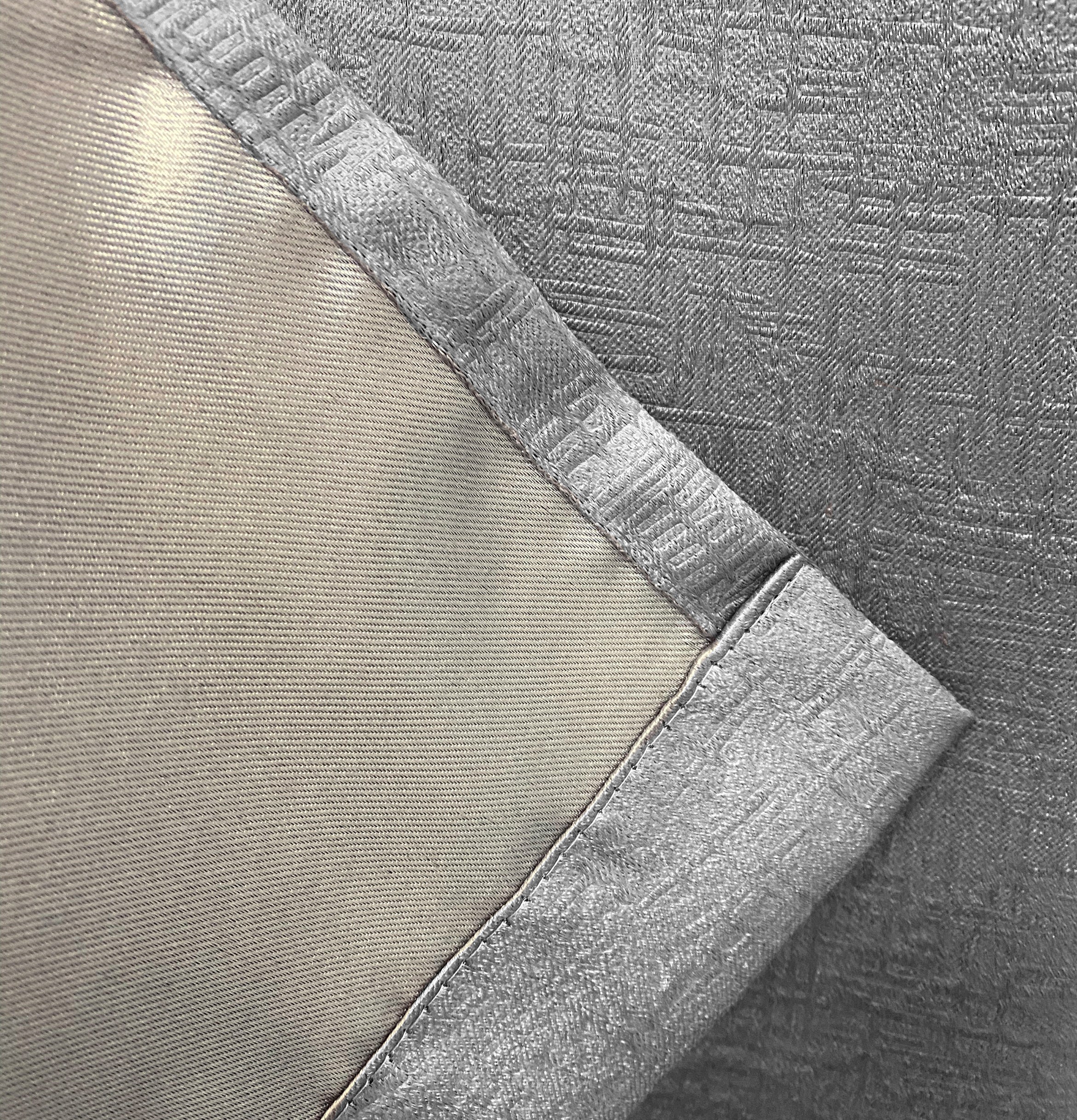 Enhanced Living Vogue Grey Silver Eyelet Thermal Noise reducing Dim Out Curtains - Pair - Image 5