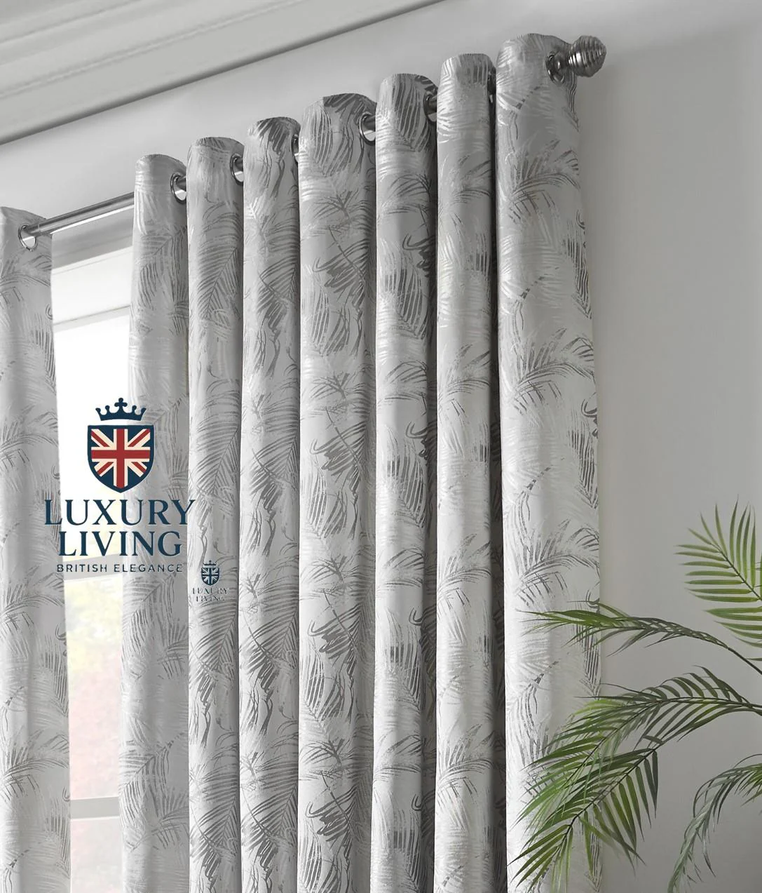 Fiji Jacquard Ring Top Curtains - Image 2