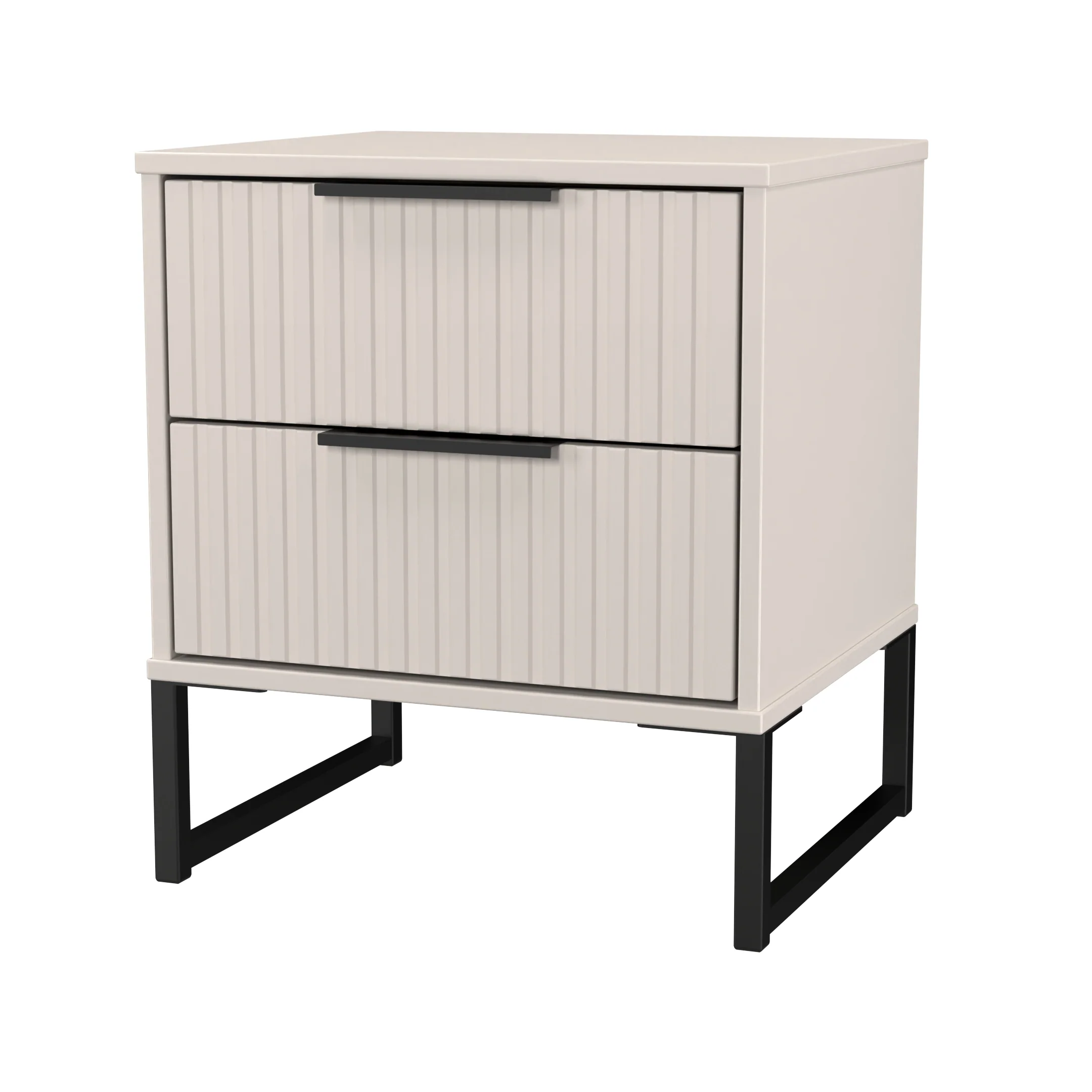 Fluted 2 Drawer Bedside in Kashmir Matt - Ready Assembled - Image 3