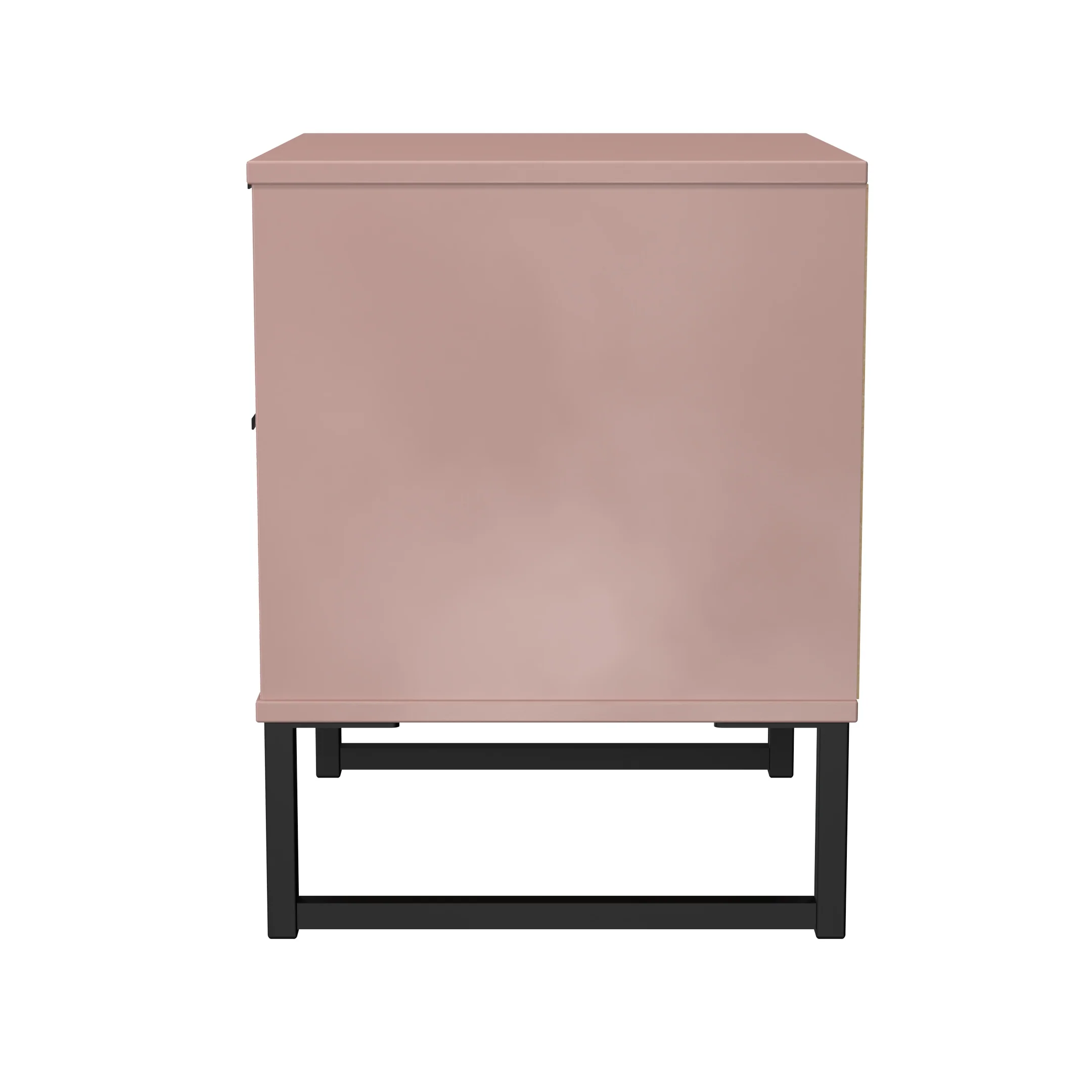 Fluted 2 Drawer Bedside in Kobe Pink - Ready Assembled - Image 3
