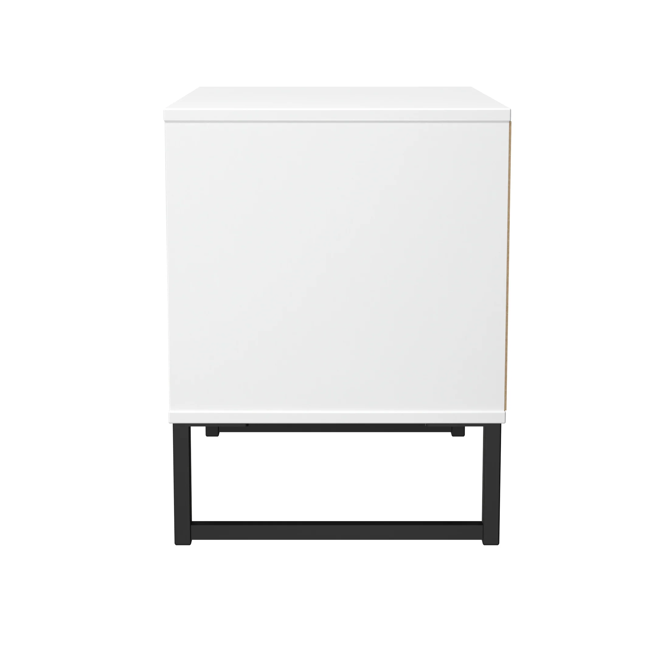 Fluted 2 Drawer Side Table in White Matt - Ready Assembled - Image 3