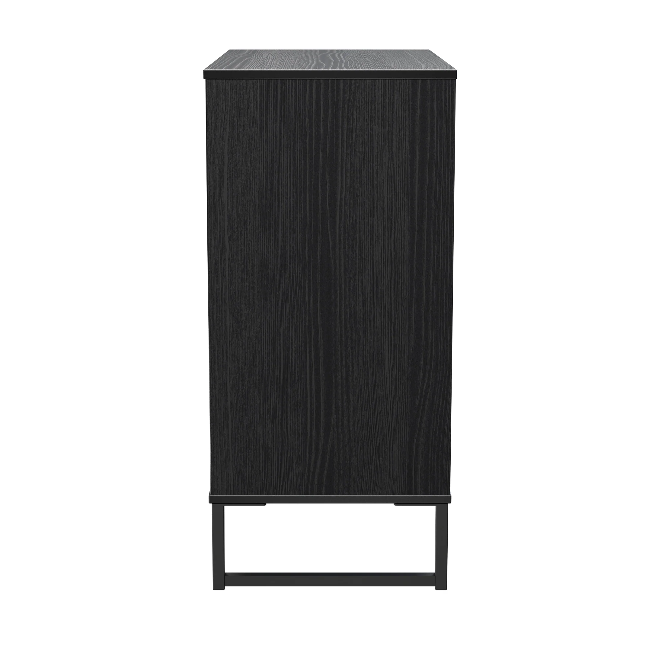 Fluted 4 Drawer Chest in Black Ash - Ready Assembled - Image 3