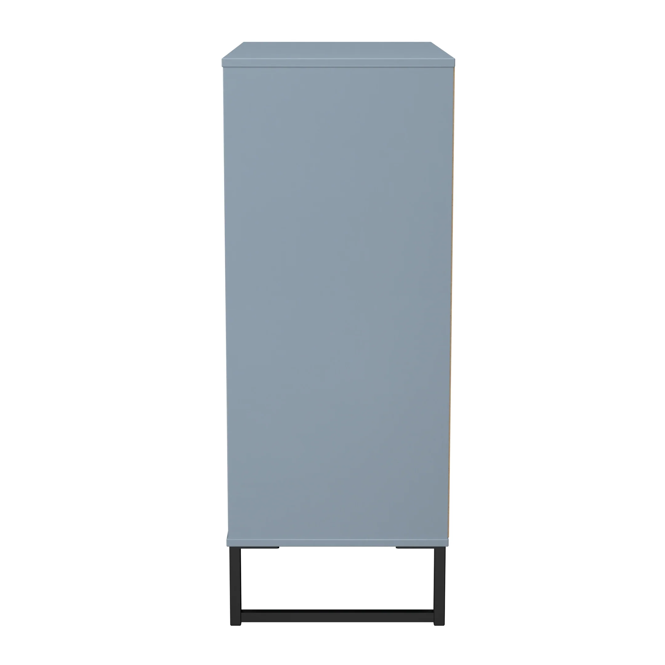 Fluted 5 Drawer Chest in Denim Blue - Ready Assembled - Image 3