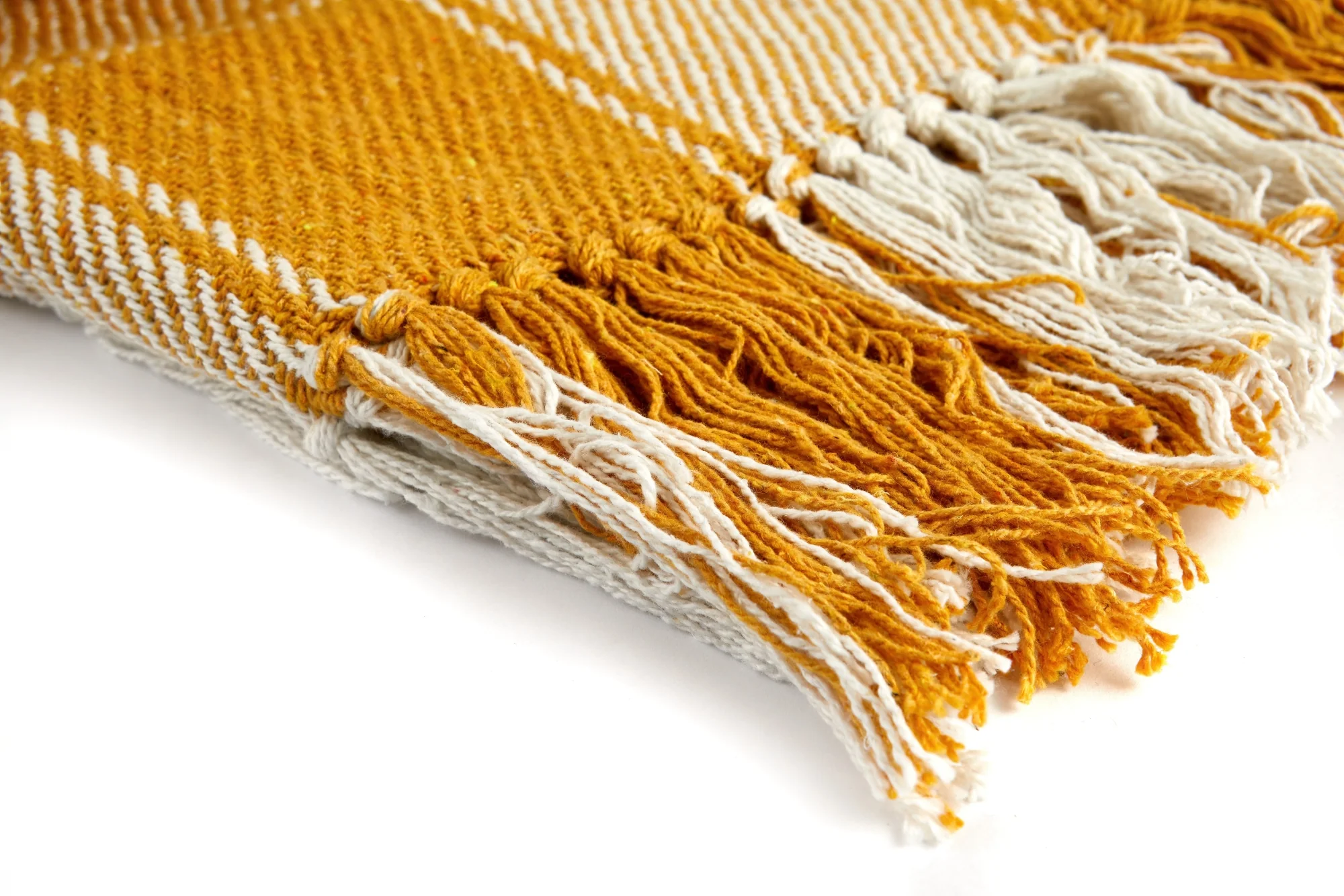 Frisco - Recycled Cotton Throw in Ochre (70" x 100") - Image 2