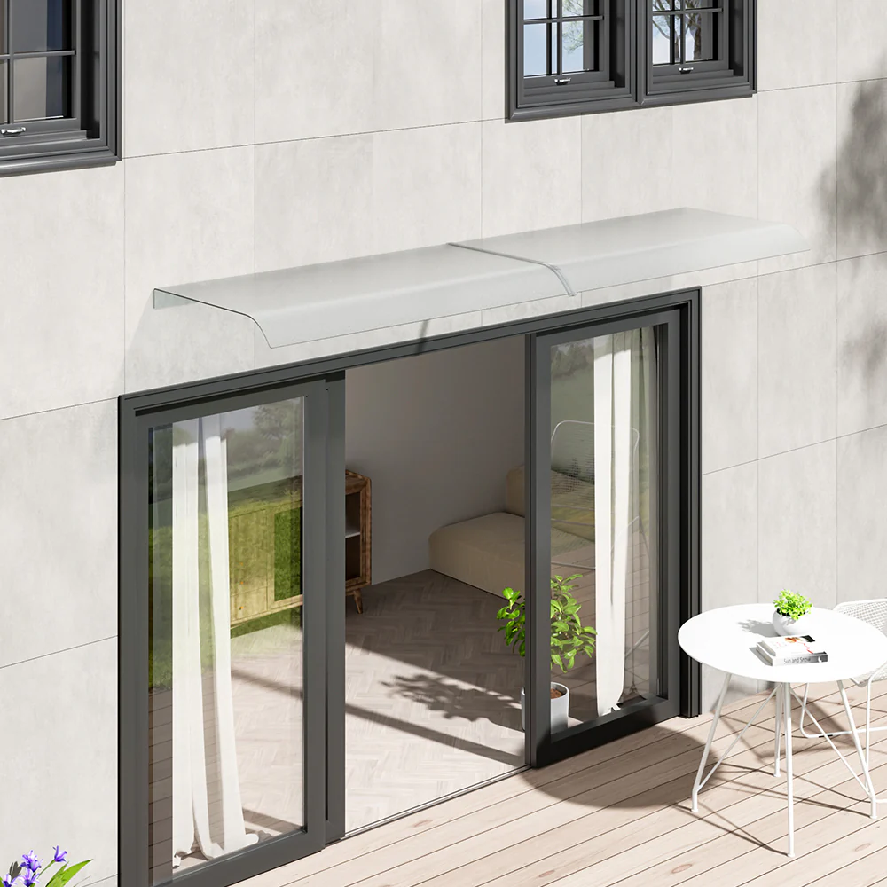 Garden Sanctuary Frosted Window Door Awning Canopy - Image 2