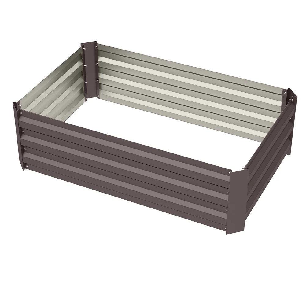 Garden Sanctuary Galvanized Steel Square Raised Garden Bed Planter Box - Image 4