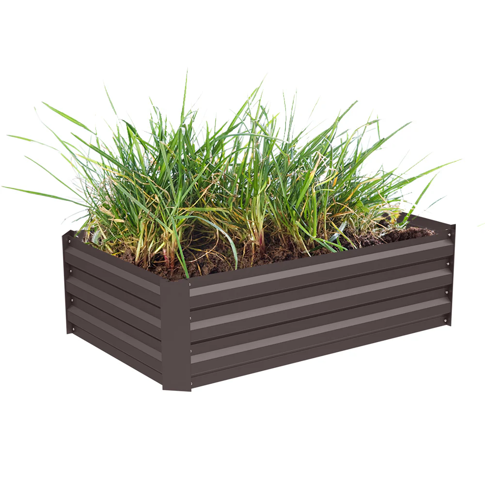 Garden Sanctuary Galvanized Steel Square Raised Garden Bed Planter Box - Image 3