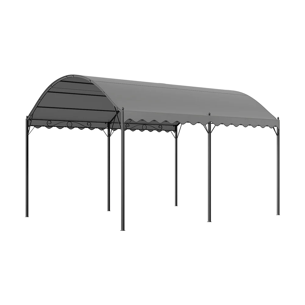 Garden Sanctuary Outdoor Metal Arched Pergola with Shade - Image 8