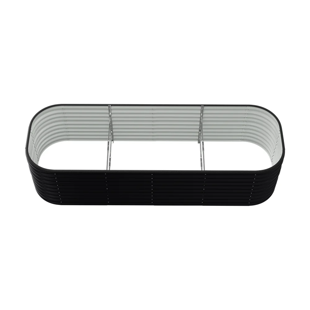 Garden Sanctuary Oval-Shaped Galvanized Steel Raised Garden Bed - Image 3