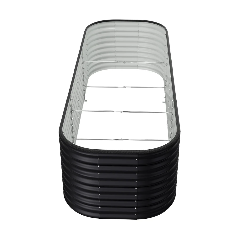 Garden Sanctuary Oval-Shaped Galvanized Steel Raised Garden Bed - Image 4
