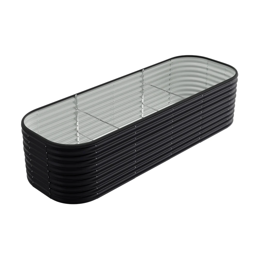 Garden Sanctuary Oval-Shaped Galvanized Steel Raised Garden Bed - Image 6