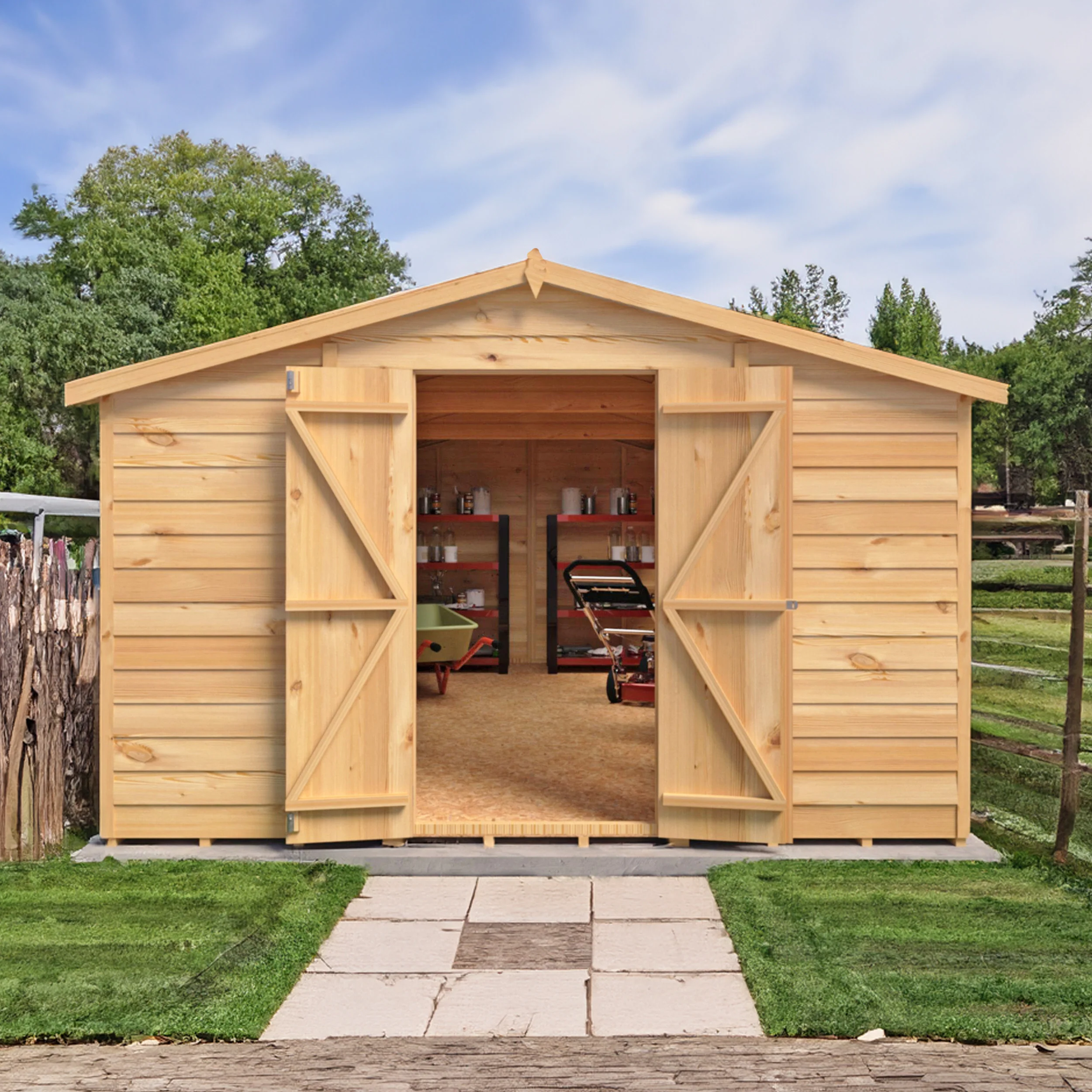 Garden Value Overlap 10 X 15 Apex Shed - Image 3