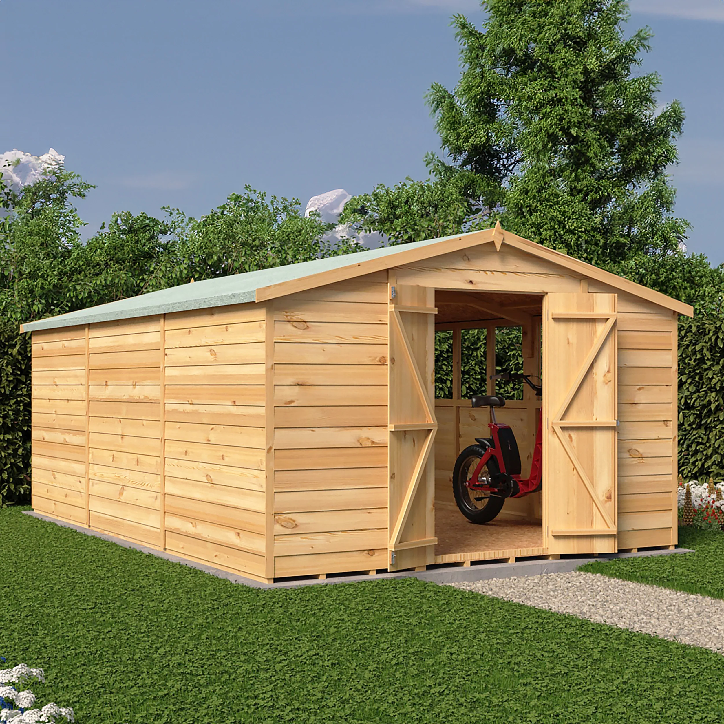 Garden Value Overlap 10 X 15 Apex Shed - Image 5