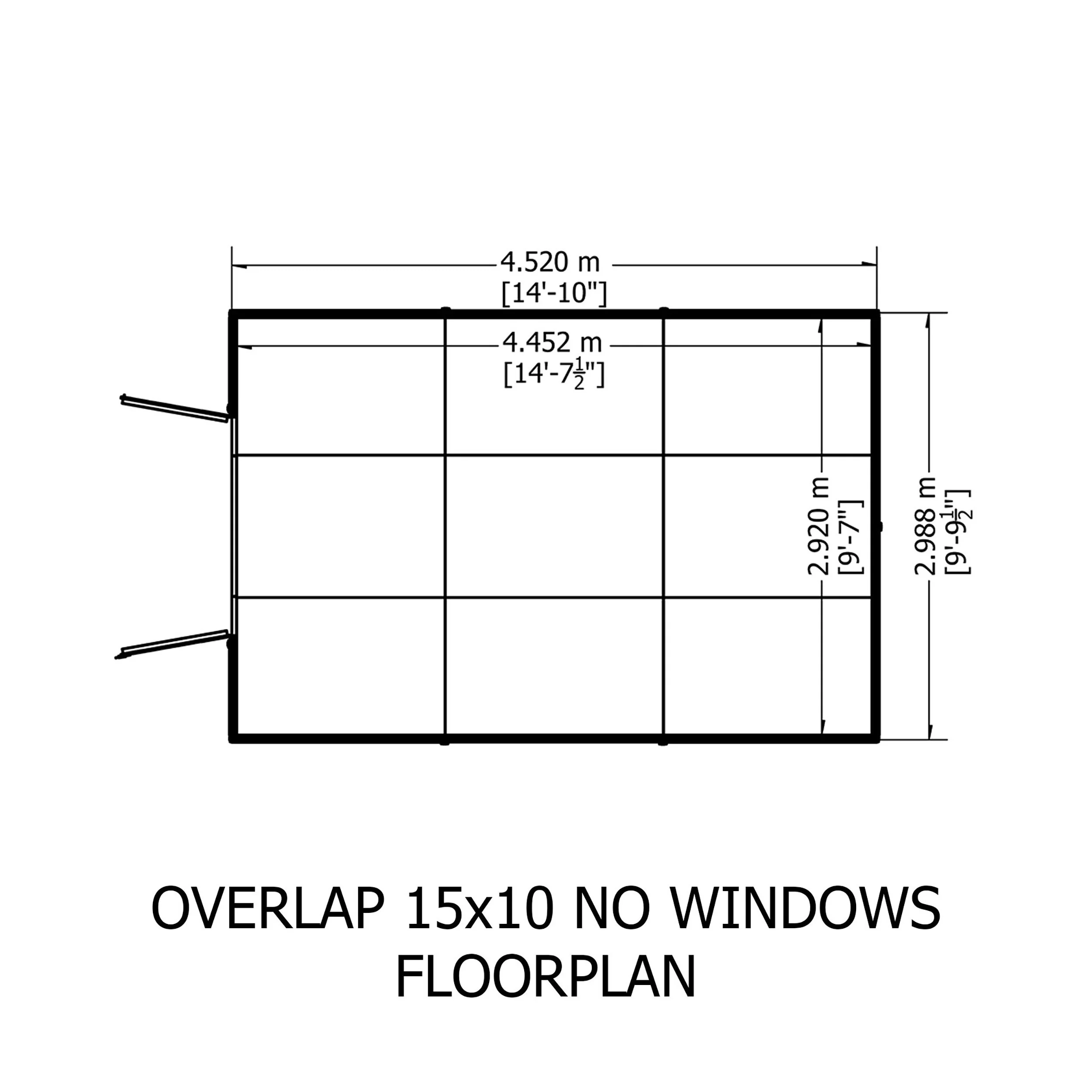 Garden Value Overlap 10 X 15 Windowless Shed - Image 10