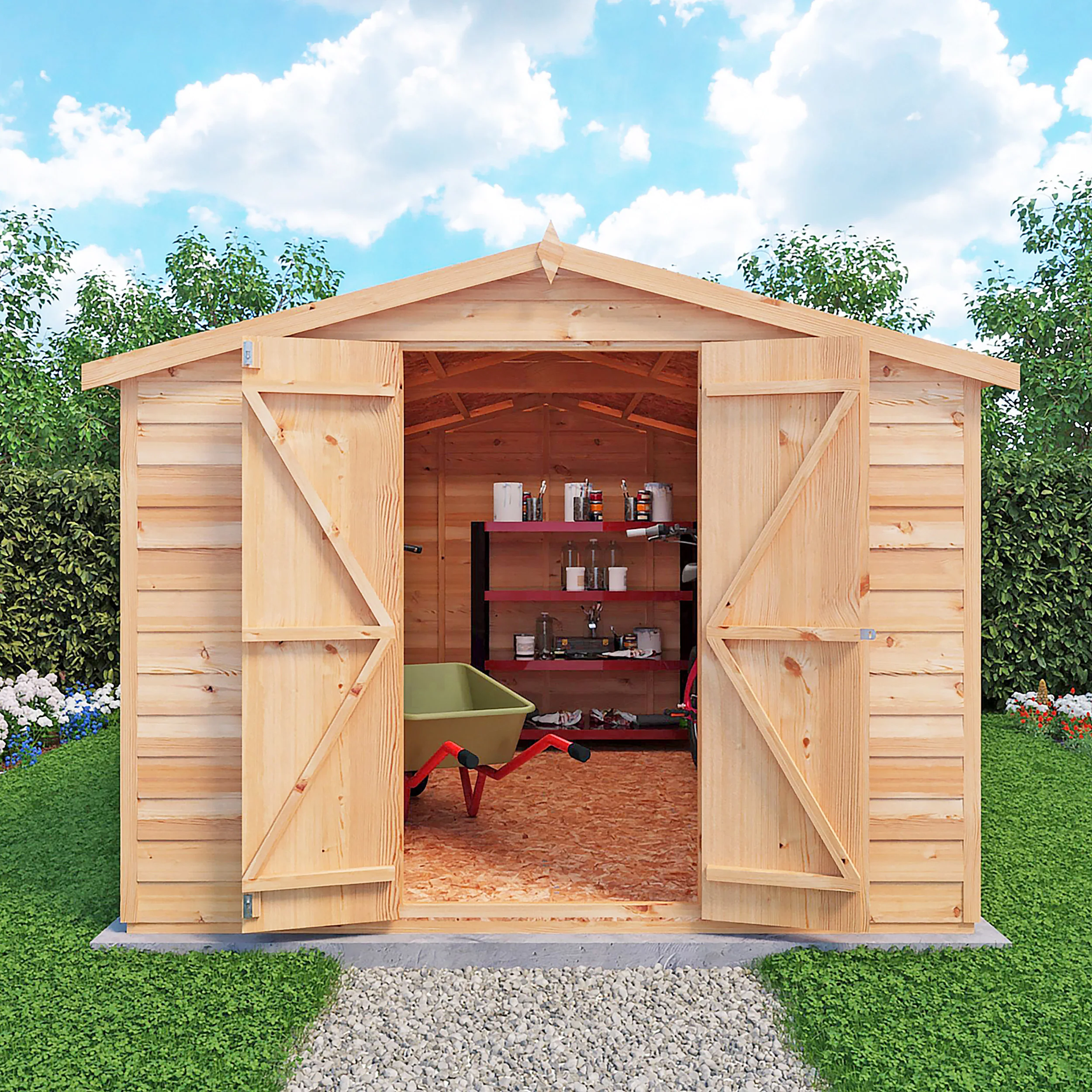 Garden Value Overlap 10 X 8 Windowless Shed - Image 2