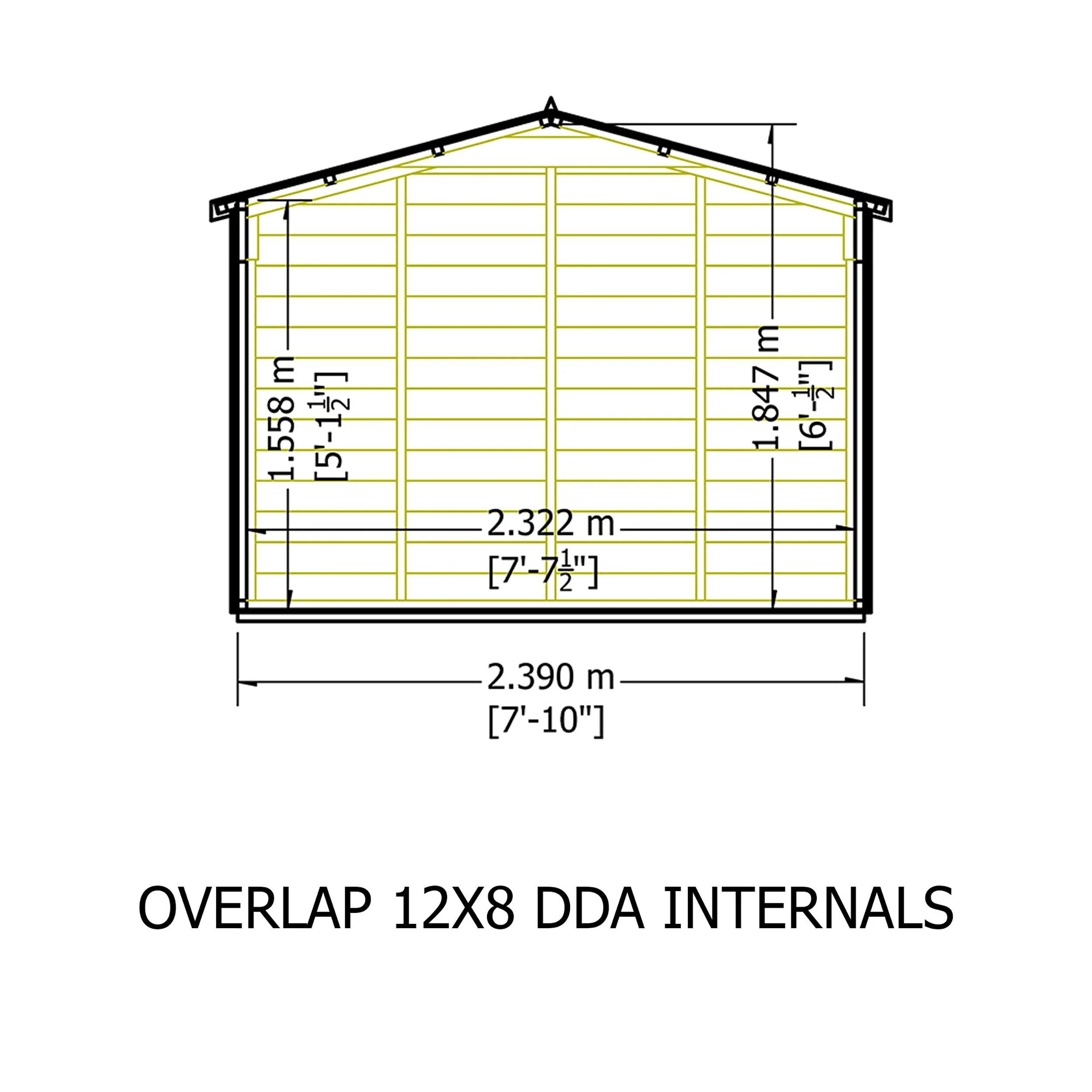 Garden Value Overlap 12 X 8 Apex Shed - Image 12