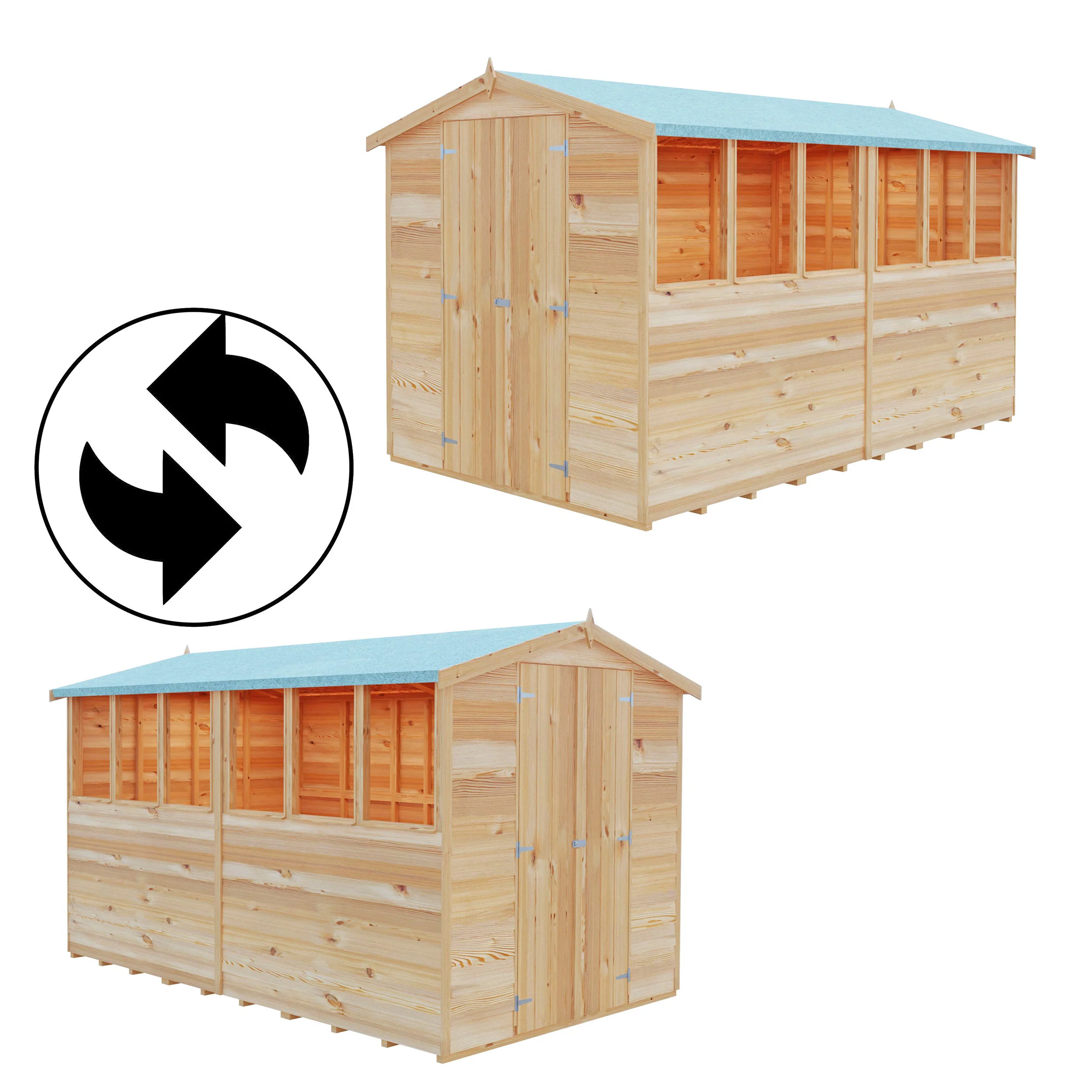 Garden Value Overlap 12 X 8 Apex Shed - Image 8