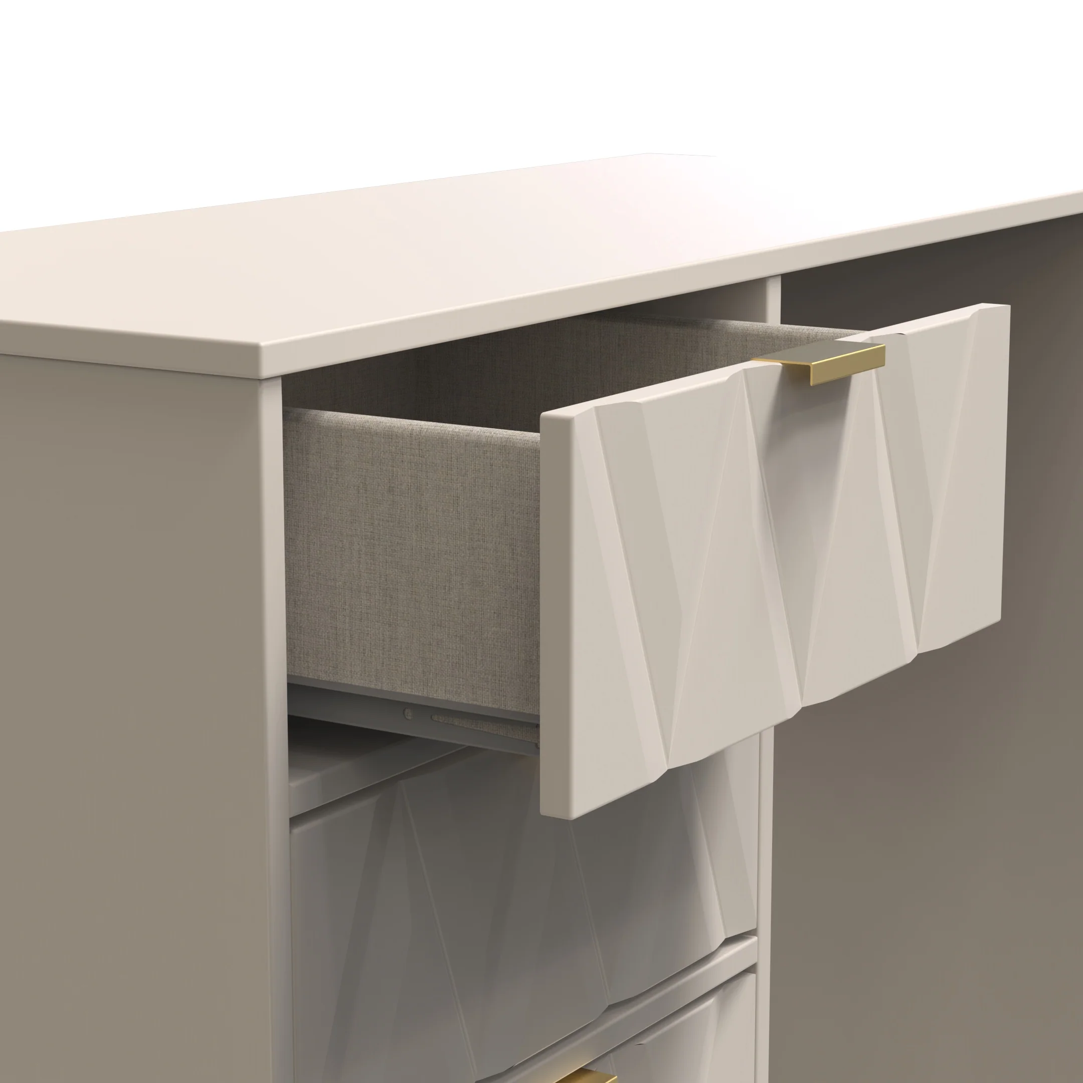 Glitz Ready Assembled 4 Drawer Vanity in Kashmir Matt - Image 9