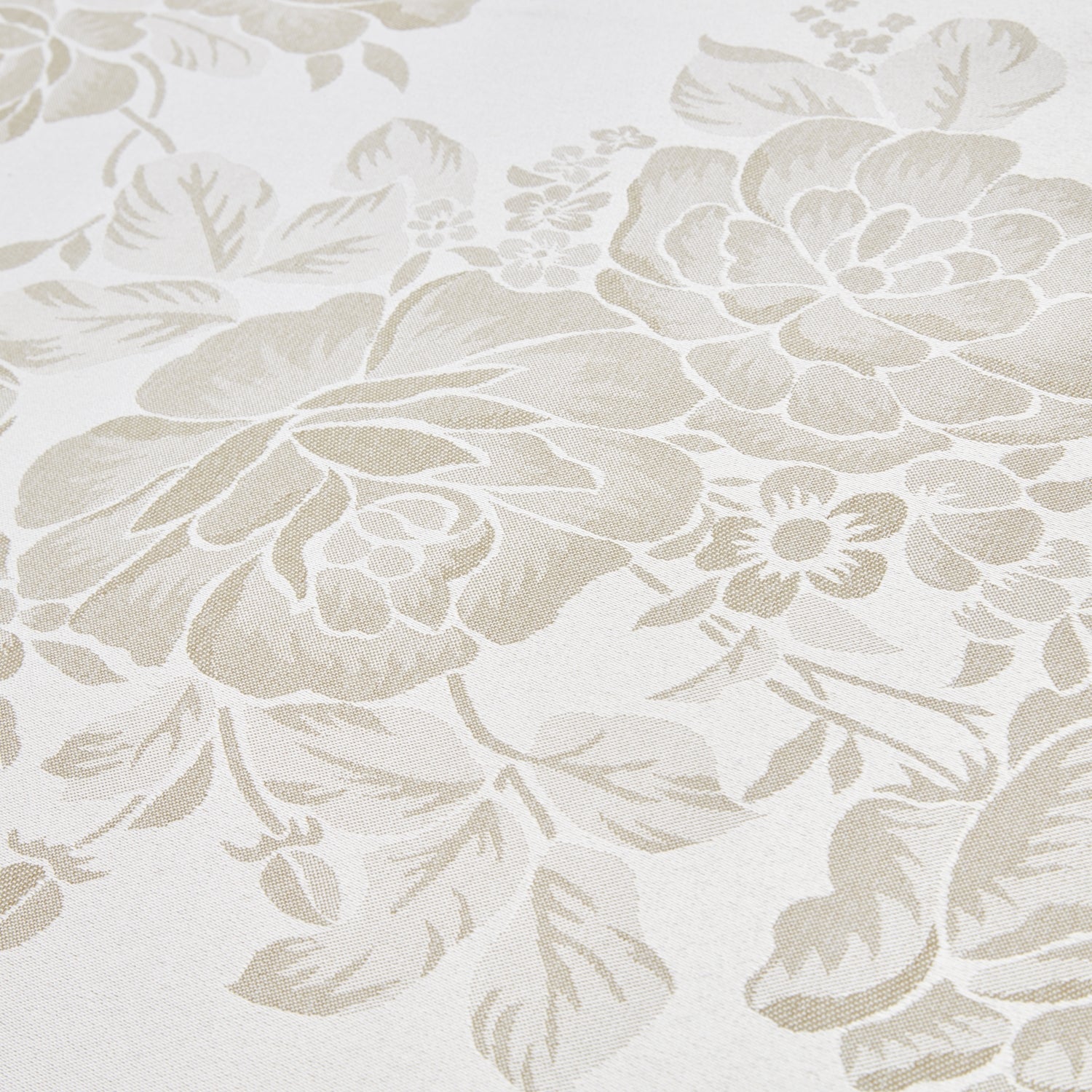 Grace Floral Jacquard Table Clot Sateen Damask Table Cloth with a Subtle Jacquard Design in Natural - Image 4