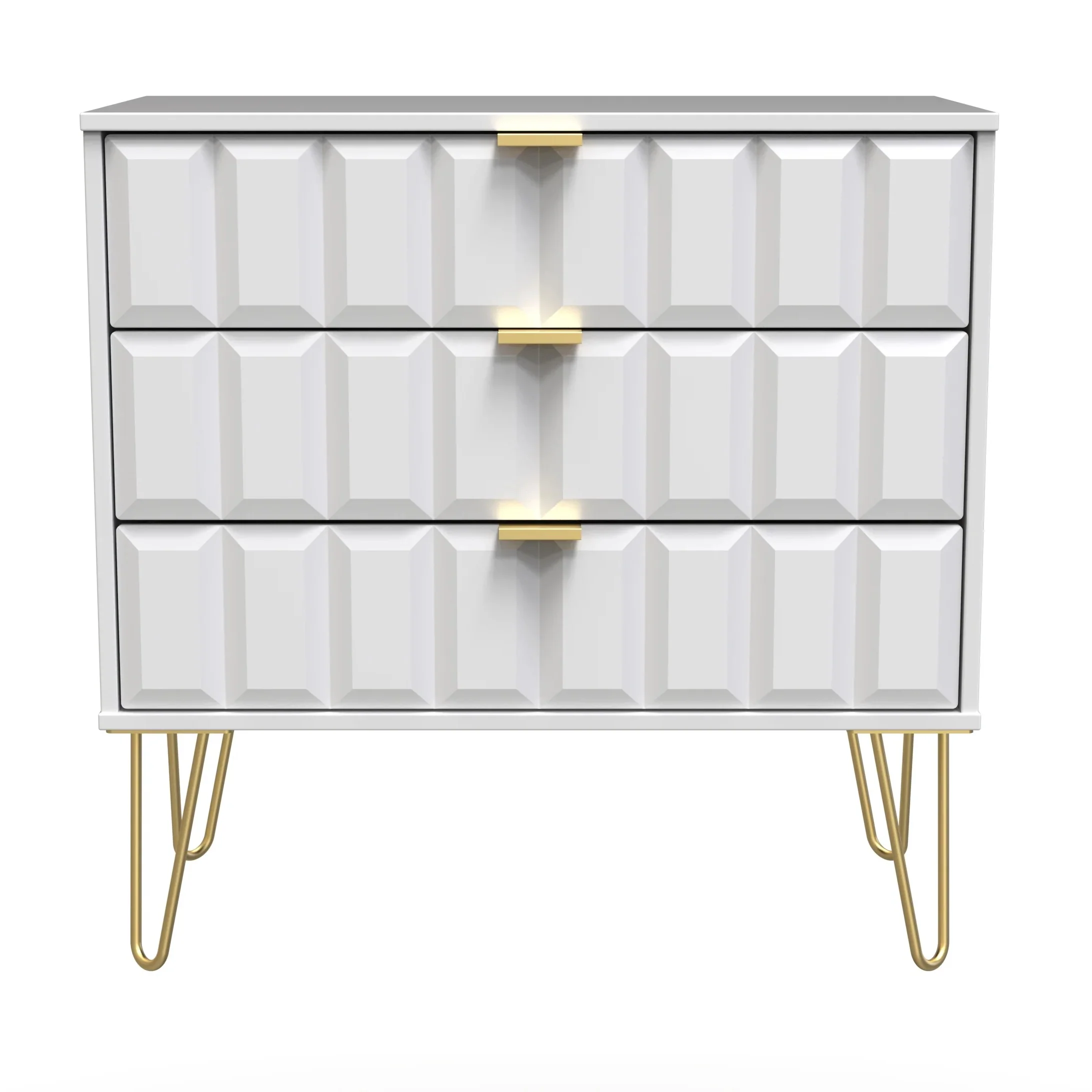 Hanover Ready Assembled 3 Drawer Chest in White Matt