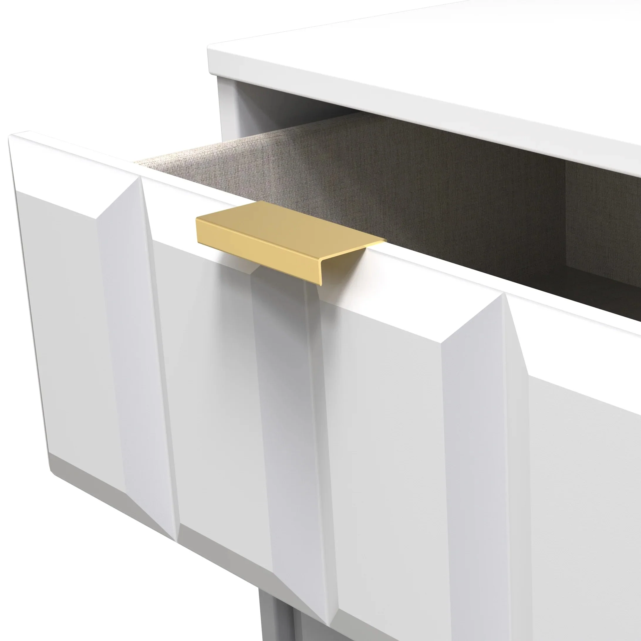 Hanover Ready Assembled 5 Drawer Tallboy in White Matt - Image 4