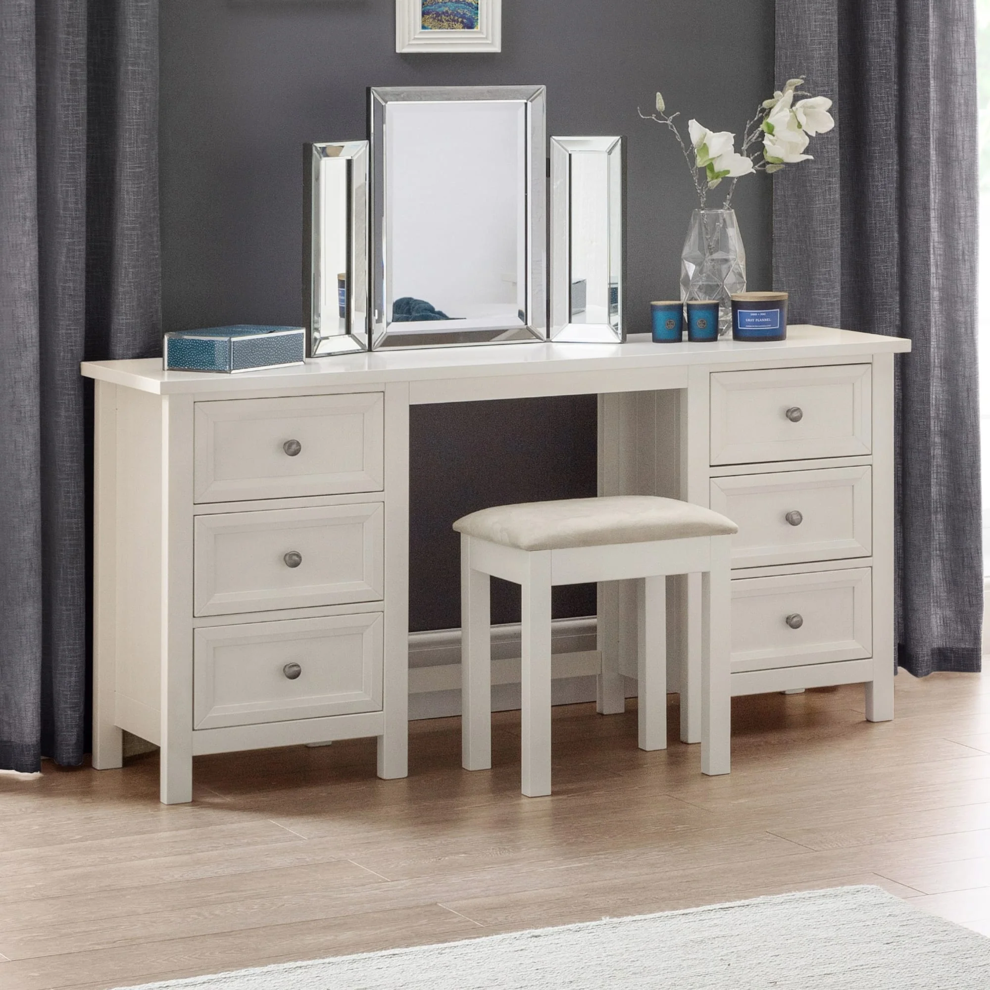 HARBOR DRESSING TABLE - SURF WHITE