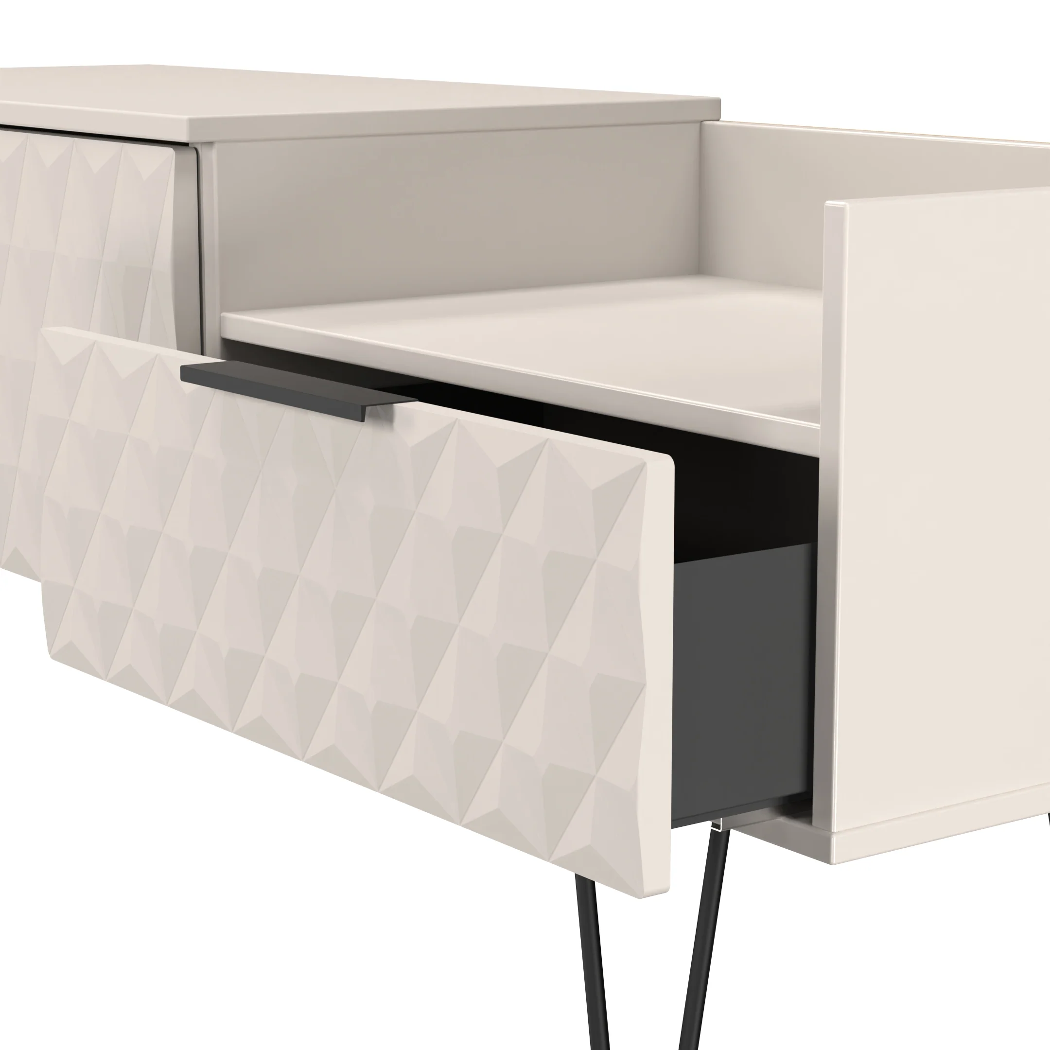 Harlequin 2 Drawer Coffee TV Unit in Kashmir Matt - Ready Assembled - Image 6