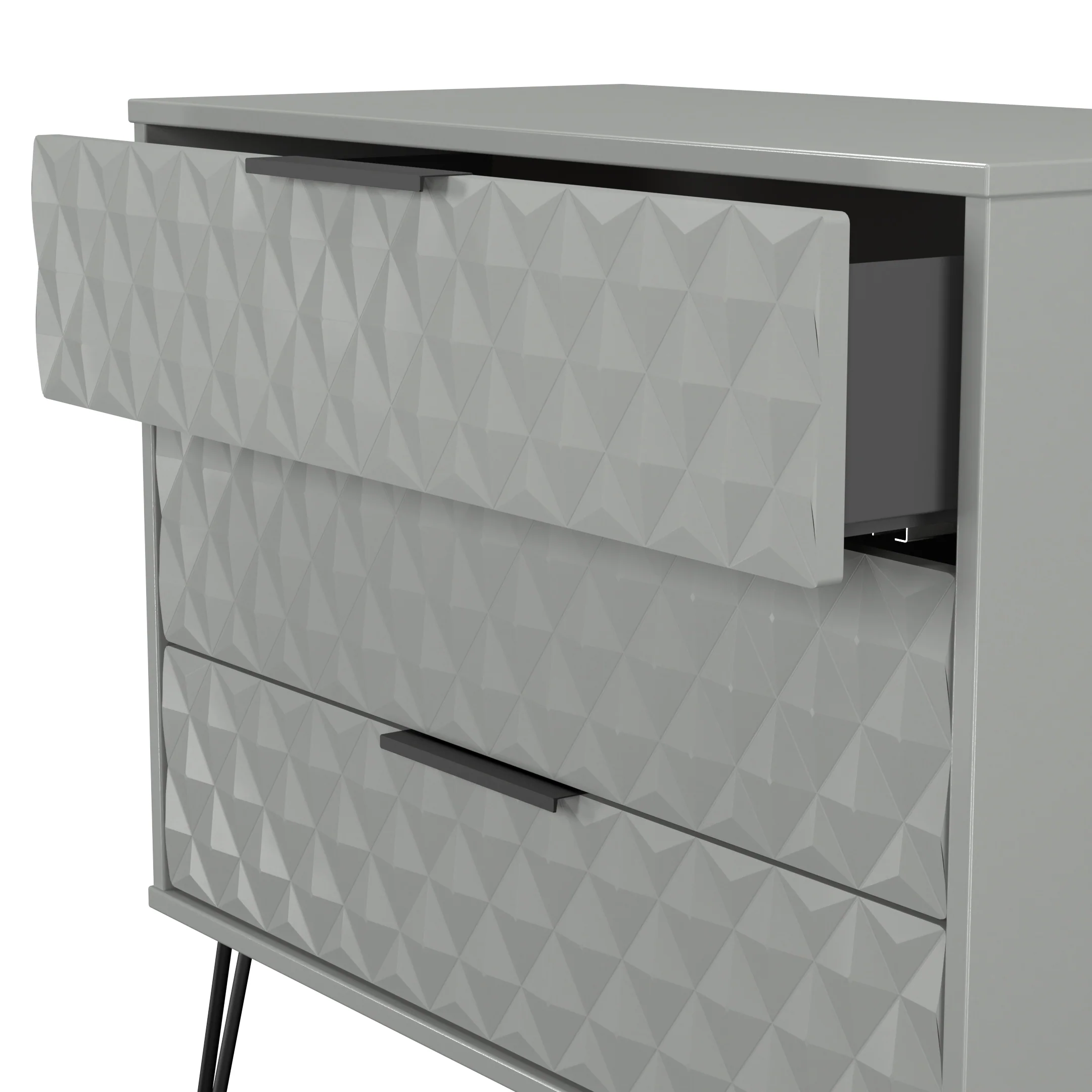 Harlequin 3 Drawer Chest in Dusk Grey - Ready Assembled - Image 6