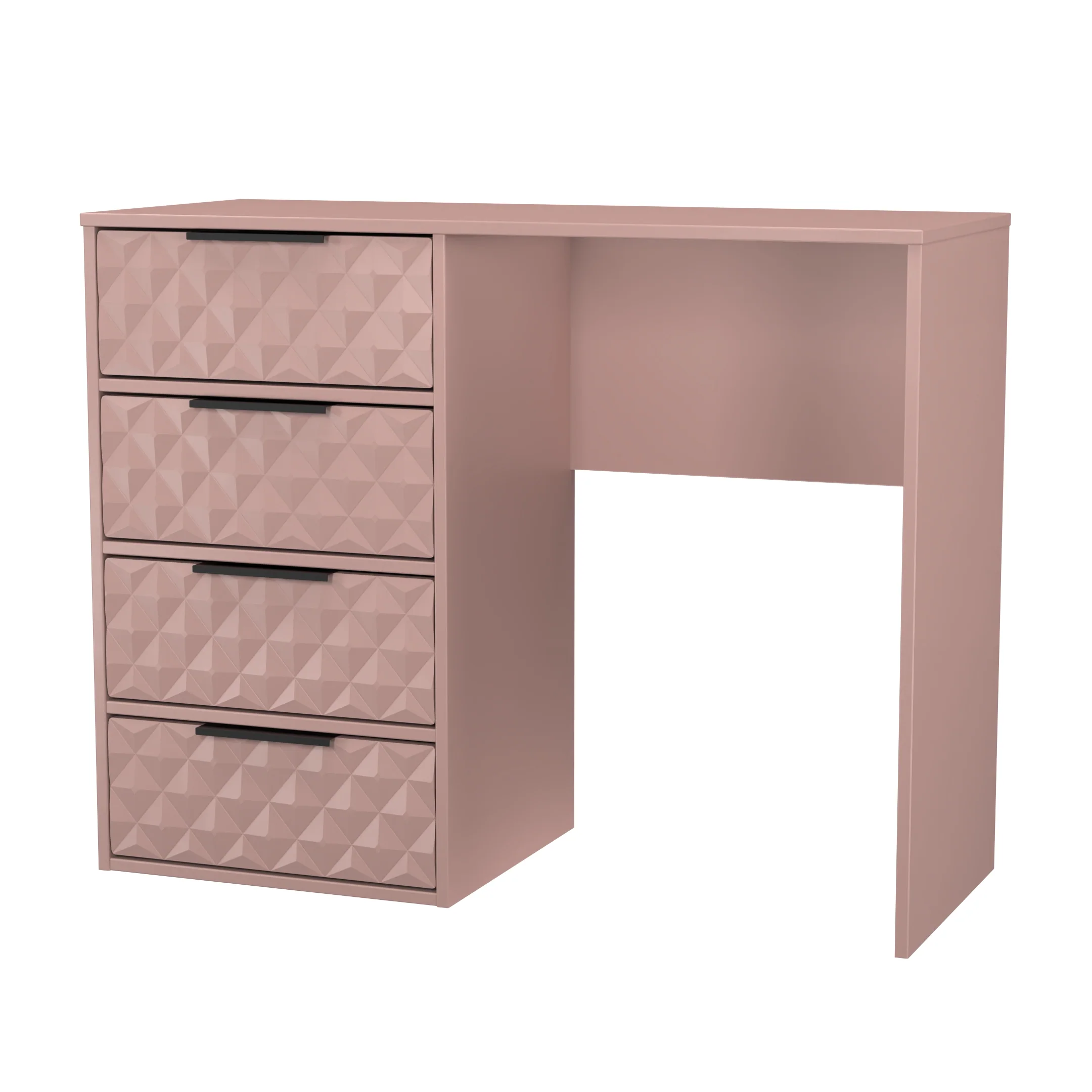 Harlequin 4 Drawer Vanity in Kobe Pink - Ready Assembled - Image 4