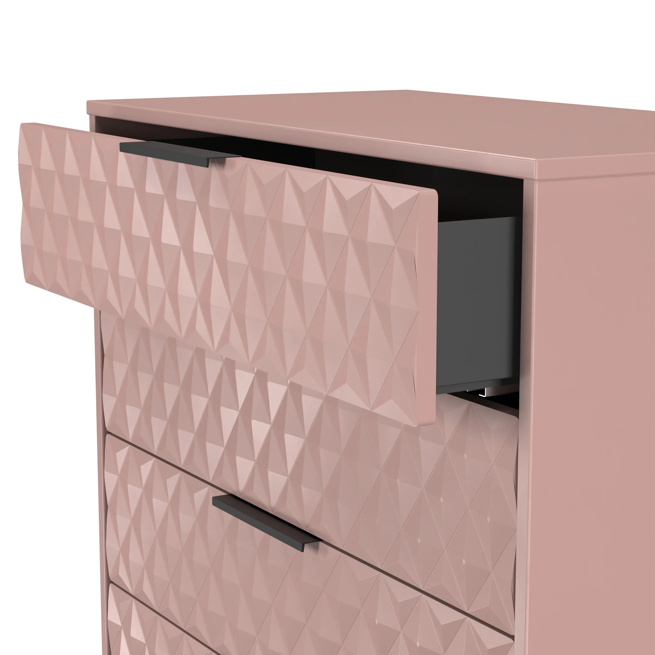 Harlequin 5 Drawer Chest in Kobe Pink - Ready Assembled - Image 6