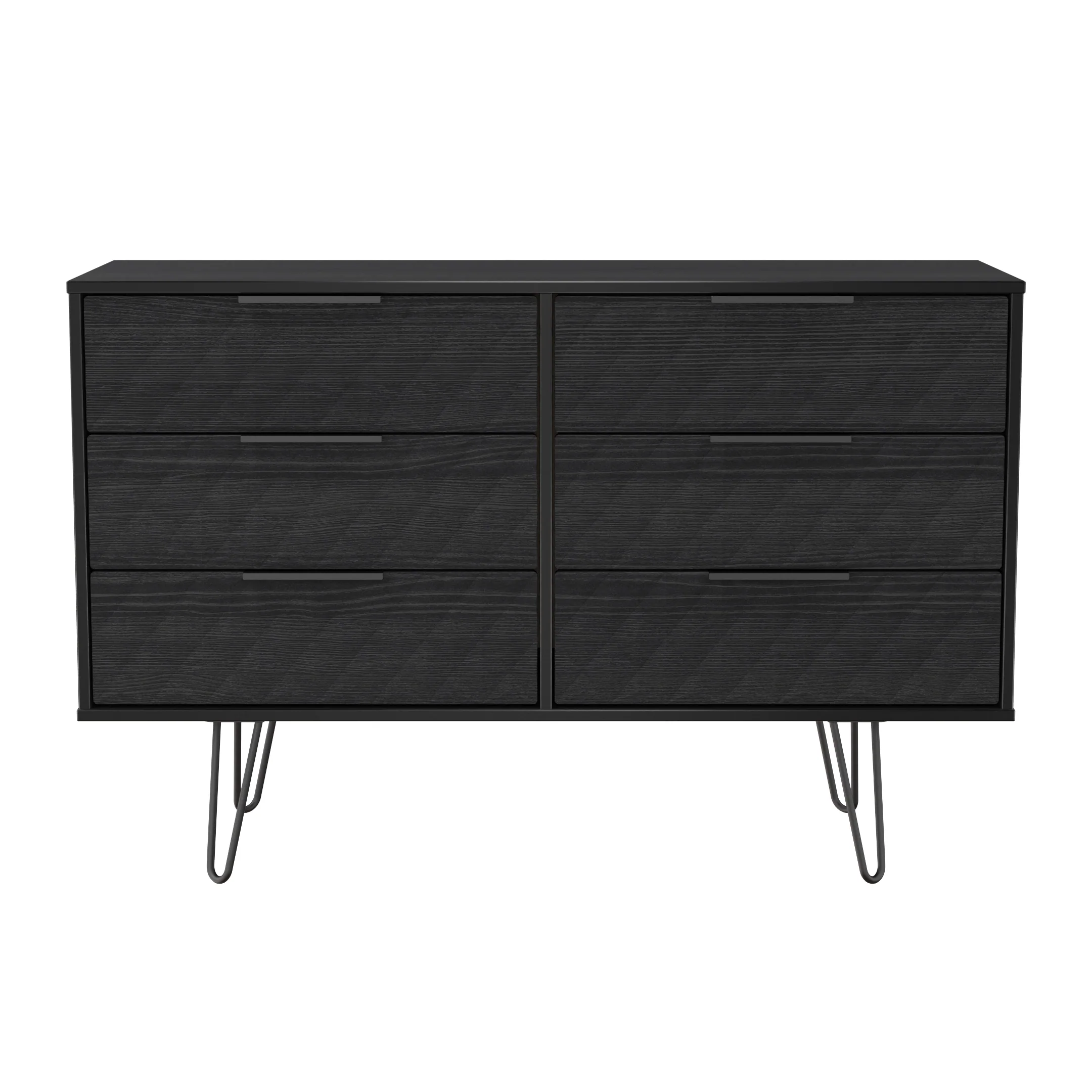 Harlequin 6 Drawer Midi Chest in Black Ash - Ready Assembled - Image 2