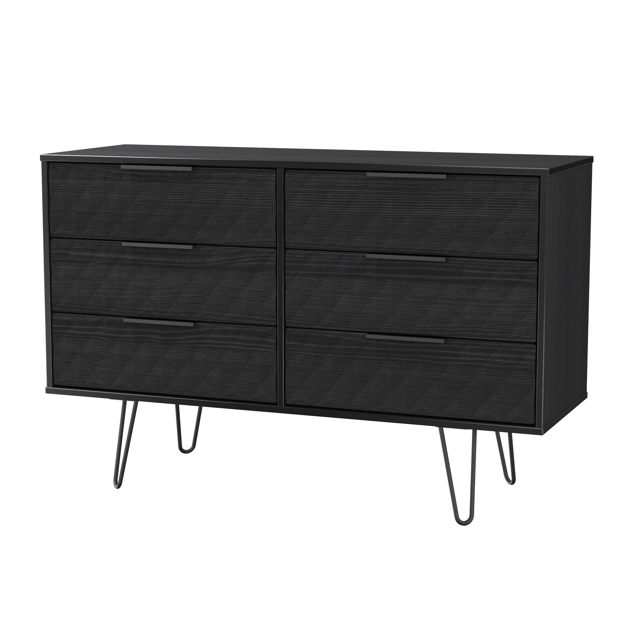 Harlequin 6 Drawer Midi Chest in Black Ash - Ready Assembled - Image 4