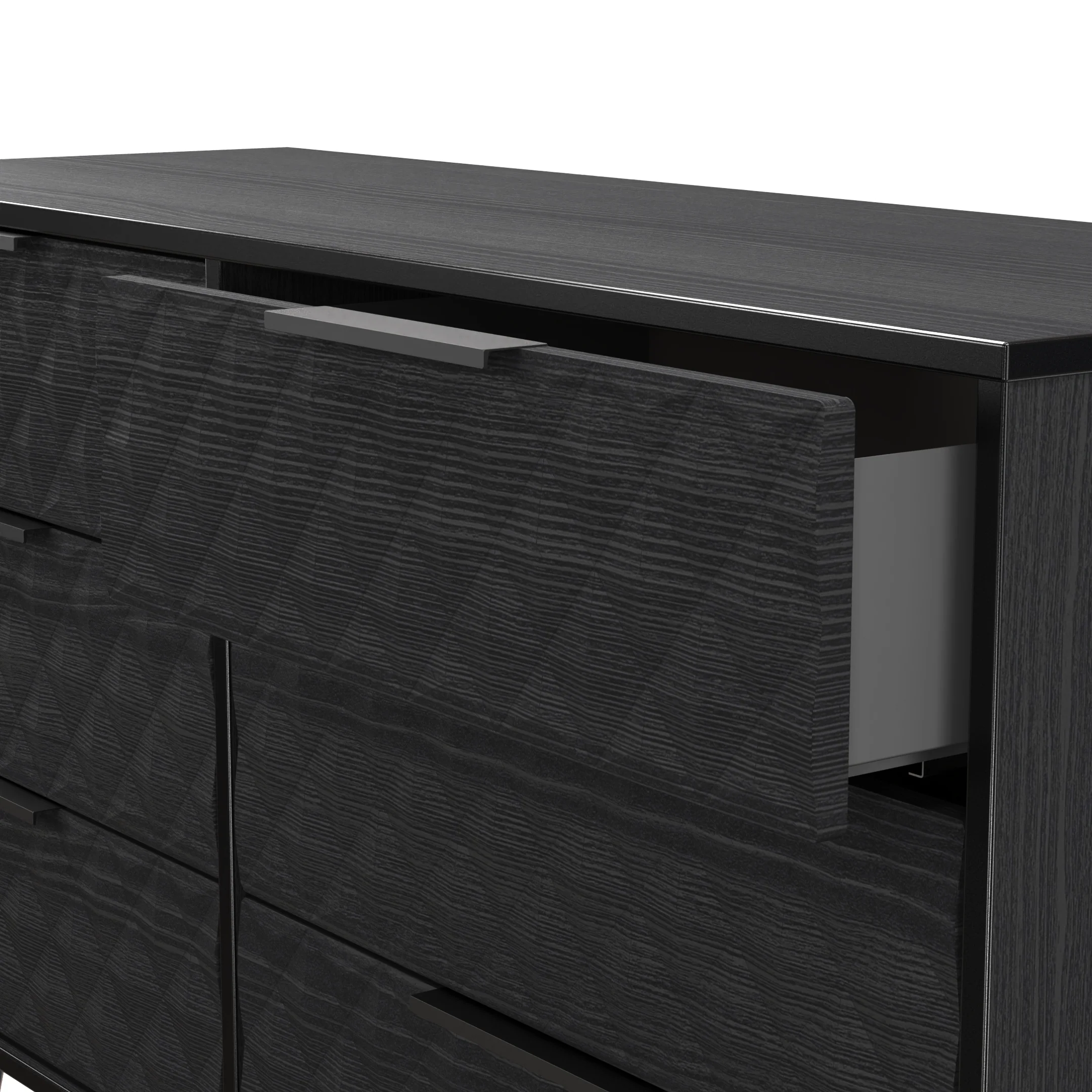 Harlequin 6 Drawer Midi Chest in Black Ash - Ready Assembled - Image 6