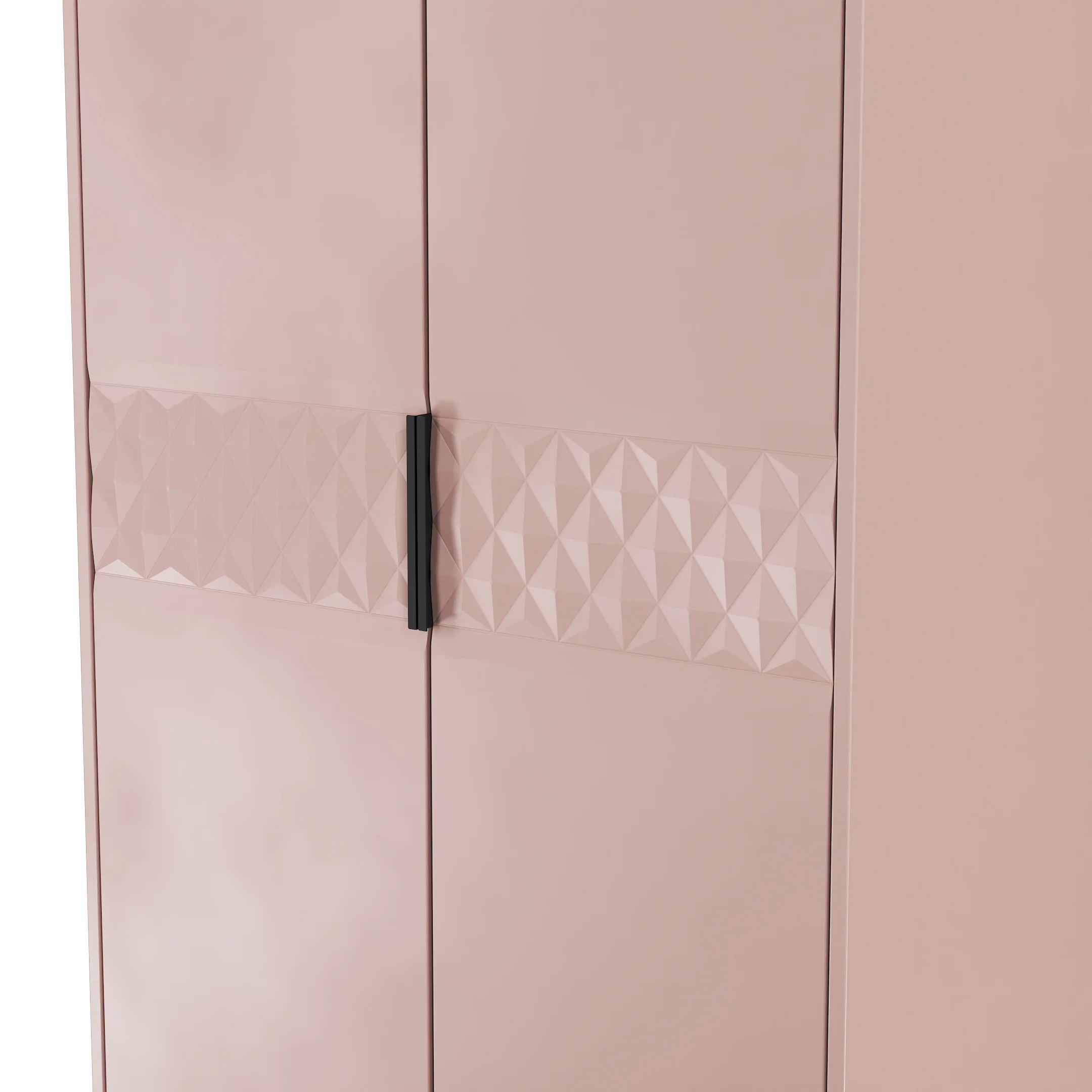 Harlequin Double Wardrobe in Kobe Pink - Ready Assembled - Image 5