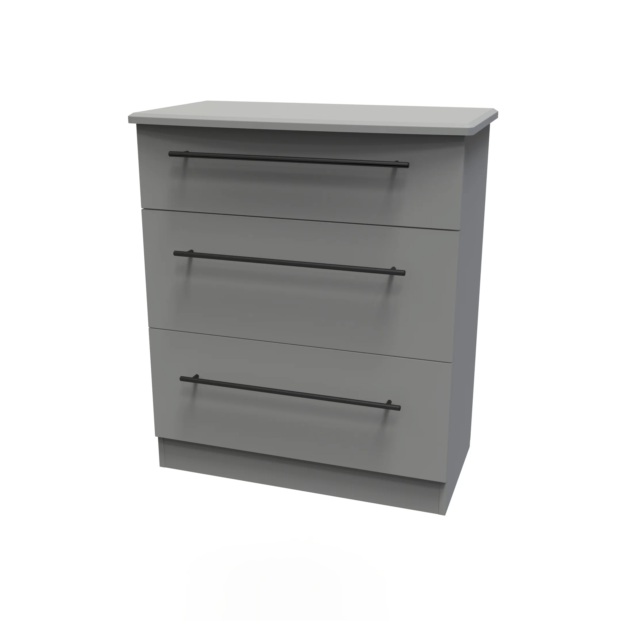 Harrow Ready Assembled 3 Drawer Deep Chest in Dusk Grey - Image 3